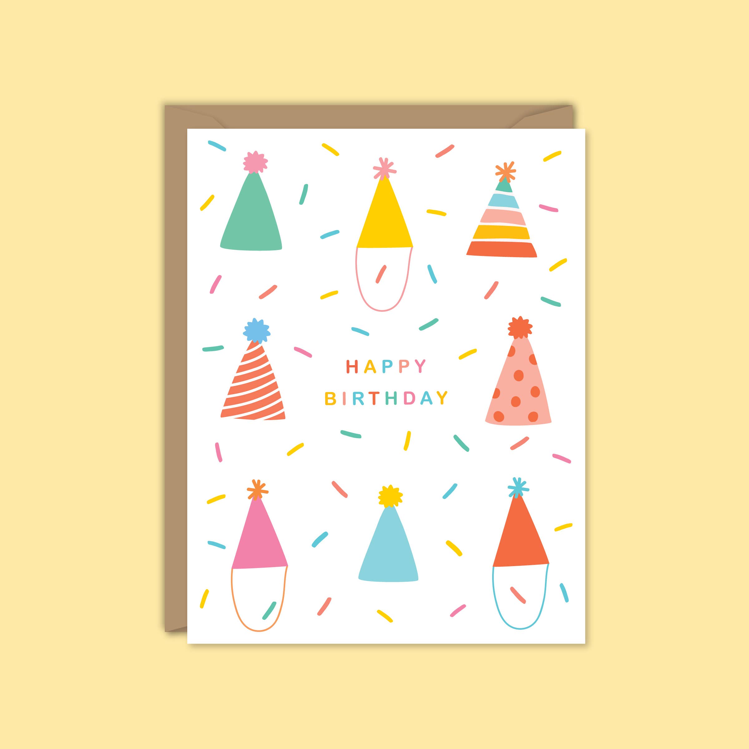 Party Hats Birthday Greeting Card