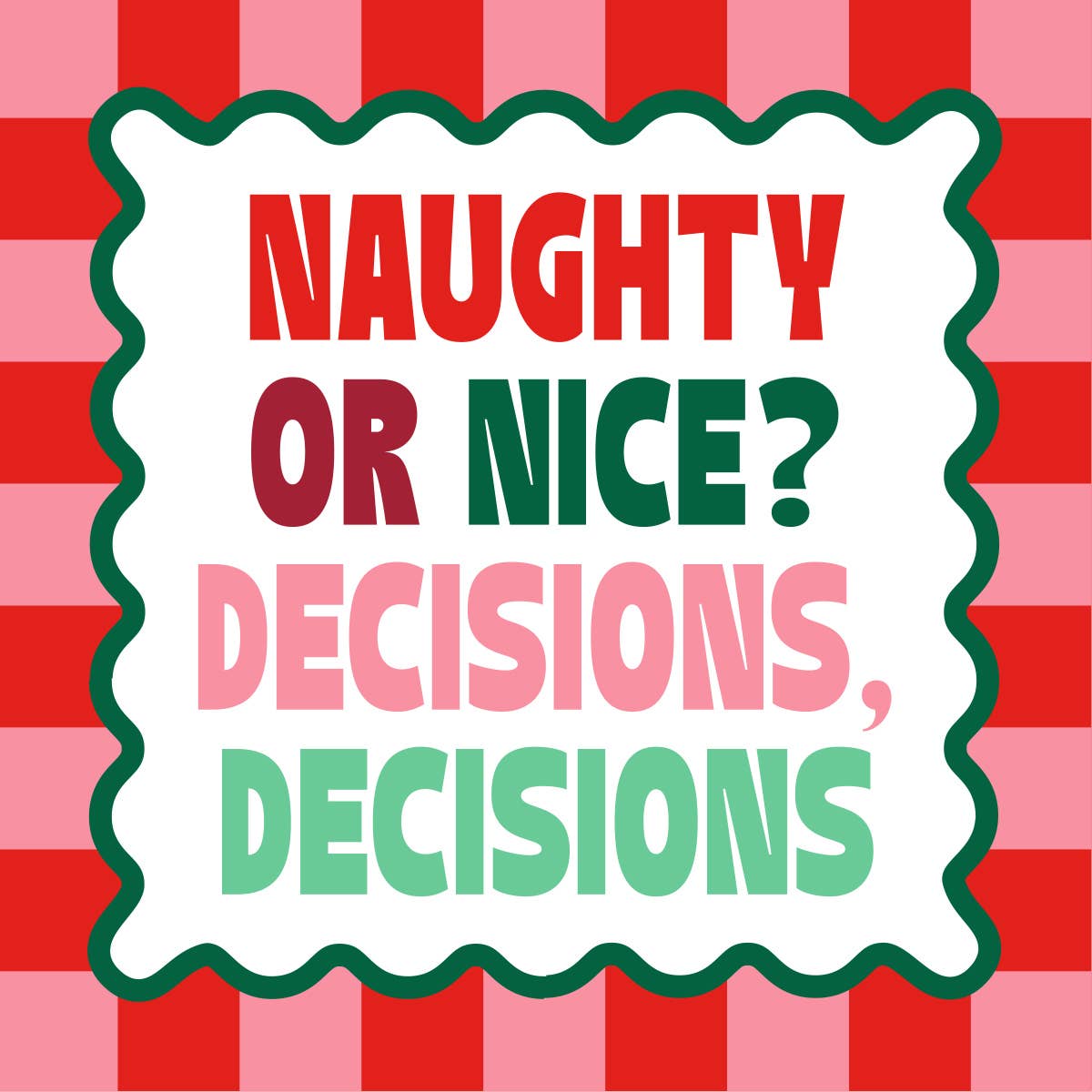 Naughty or Nice Christmas Cocktail Napkins