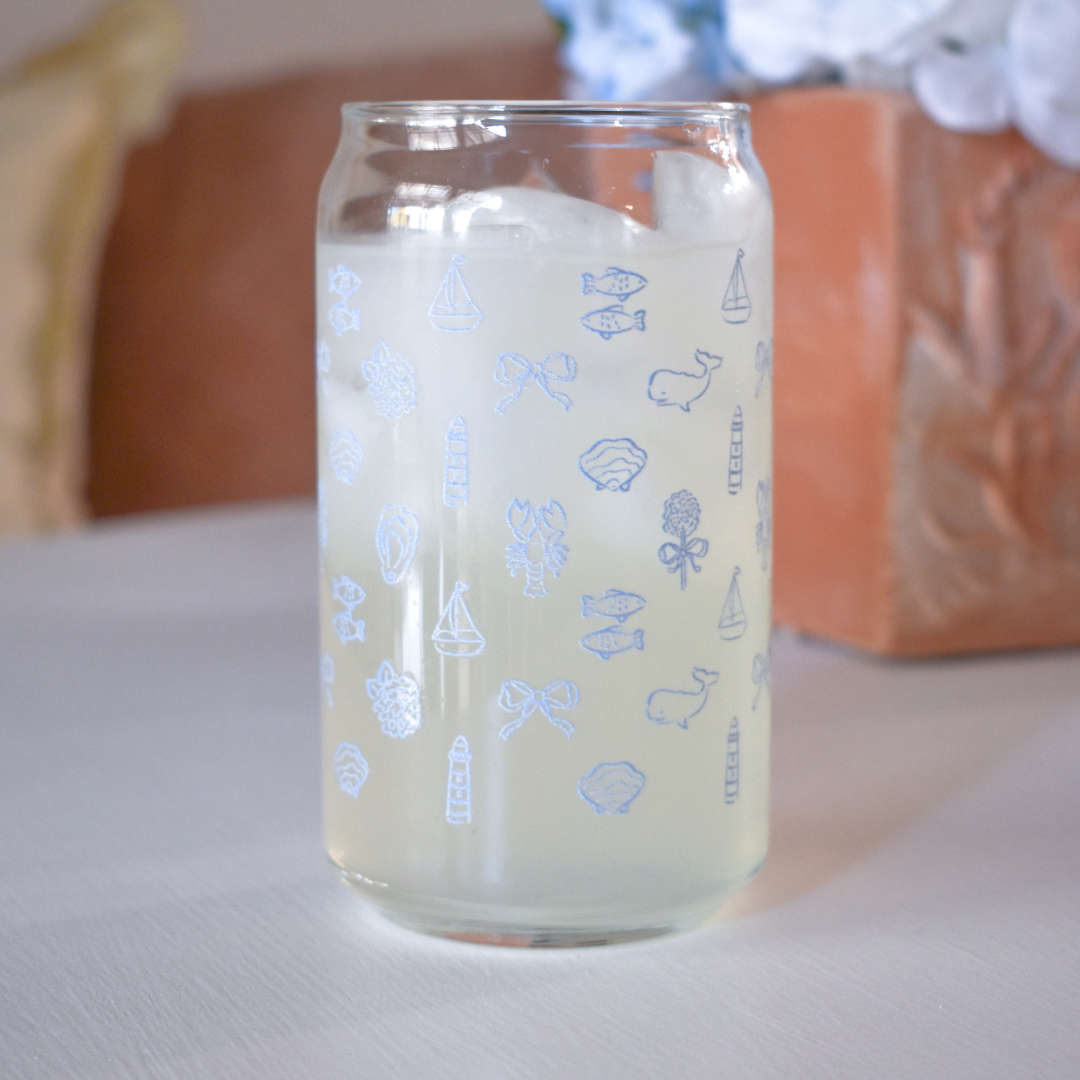 New England Summer Glass Tumbler