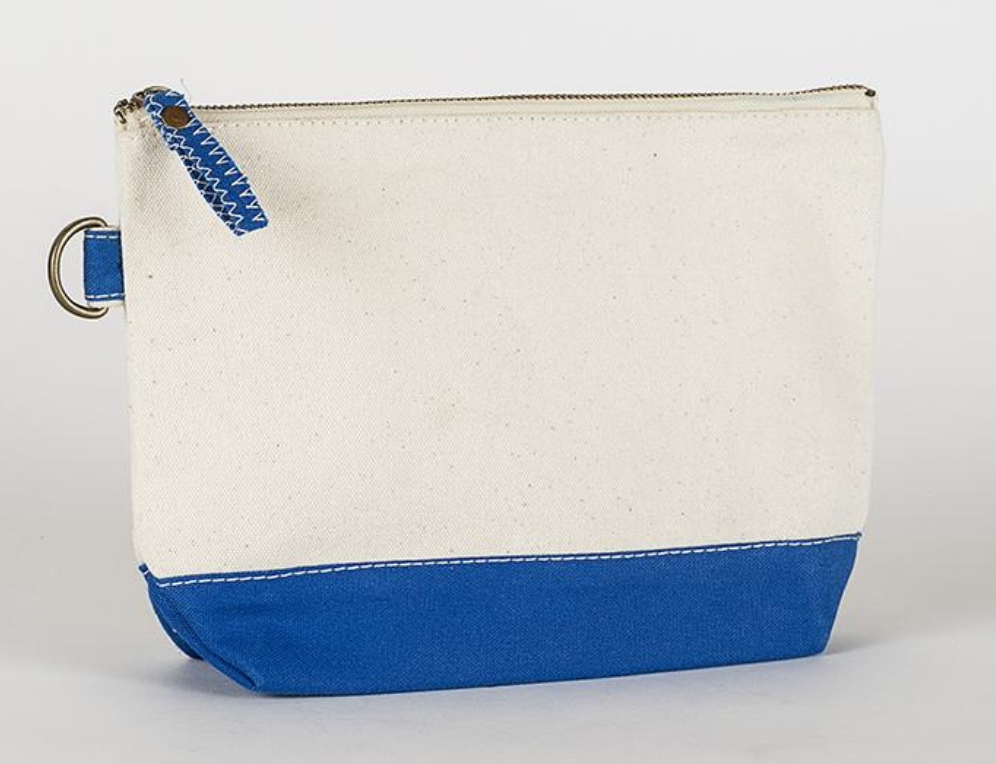 All In Canvas Make Up & Accessories Zip Pouch