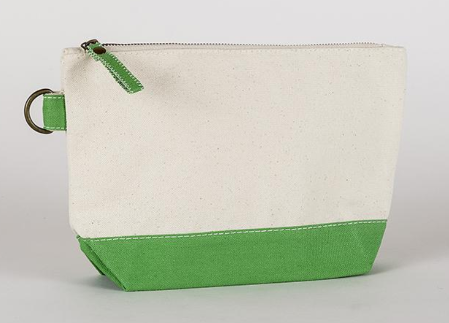 All In Canvas Make Up & Accessories Zip Pouch