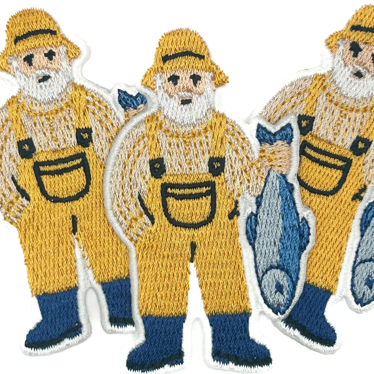 Old Salt Fisherman Iron On Patch