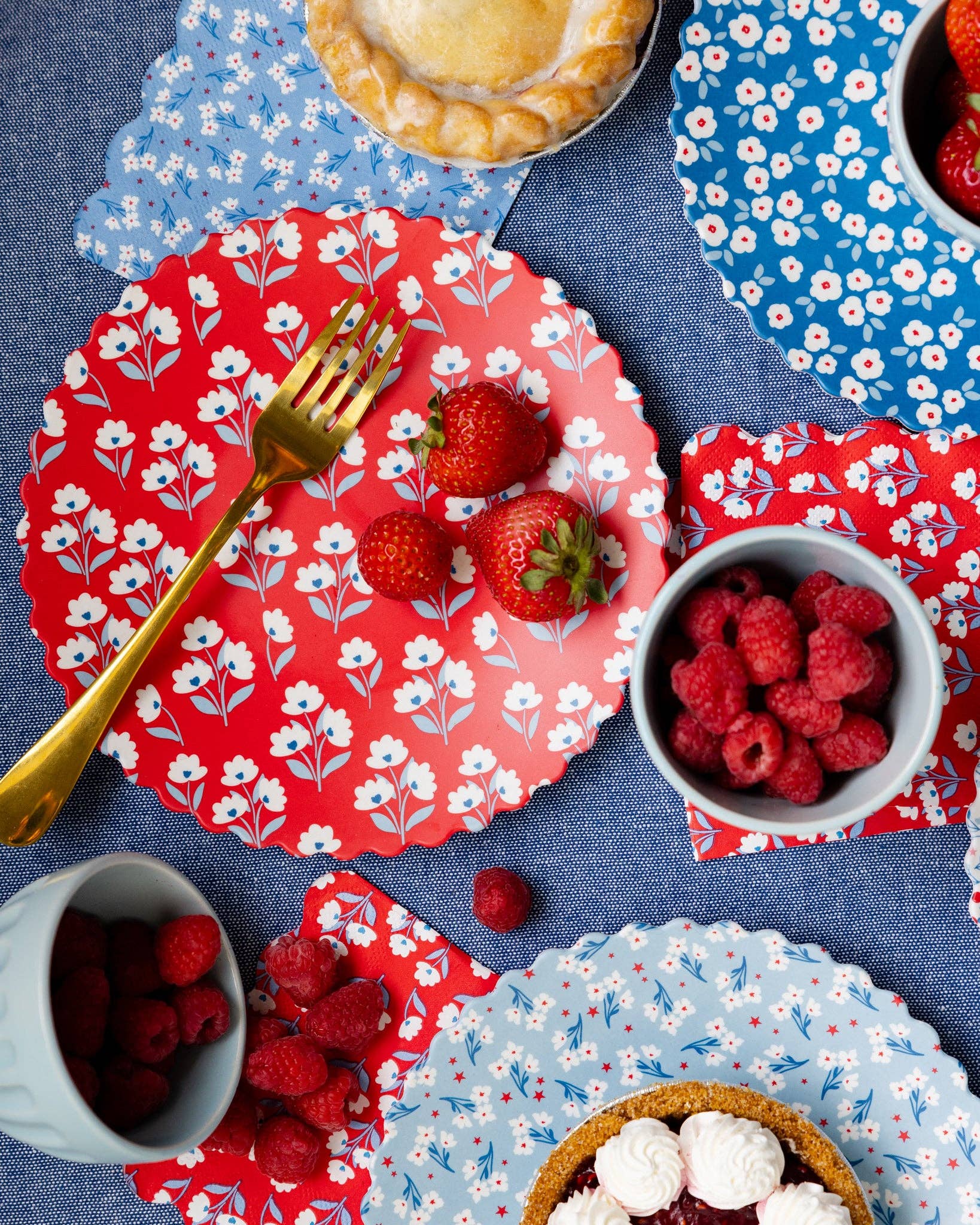 Floral Bamboo Plate Set (Melamine)