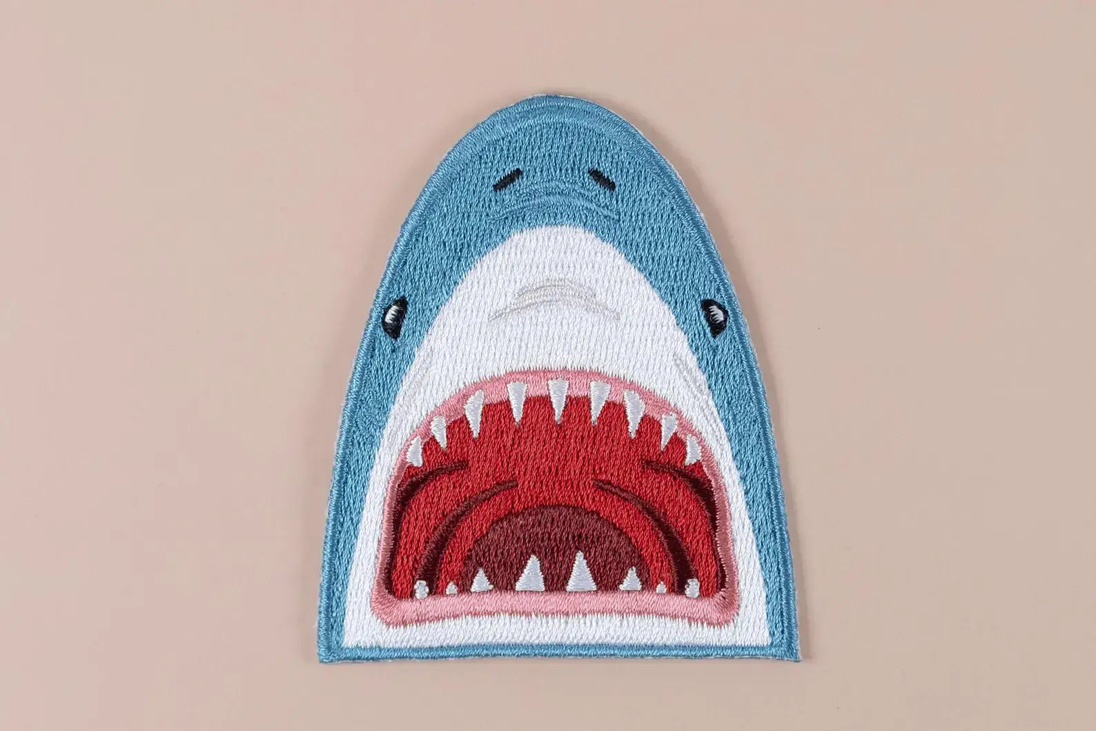 Shark Face Iron-On Patch