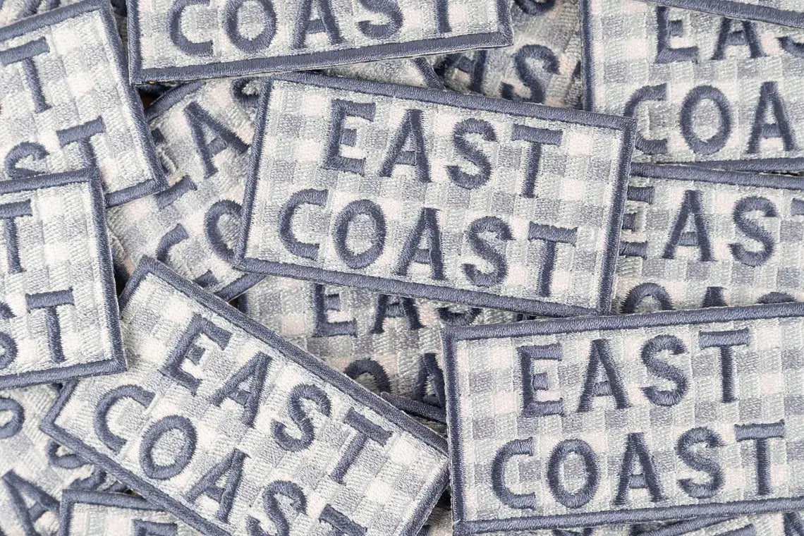 East Coast Blue Gingham Iron-On Patch