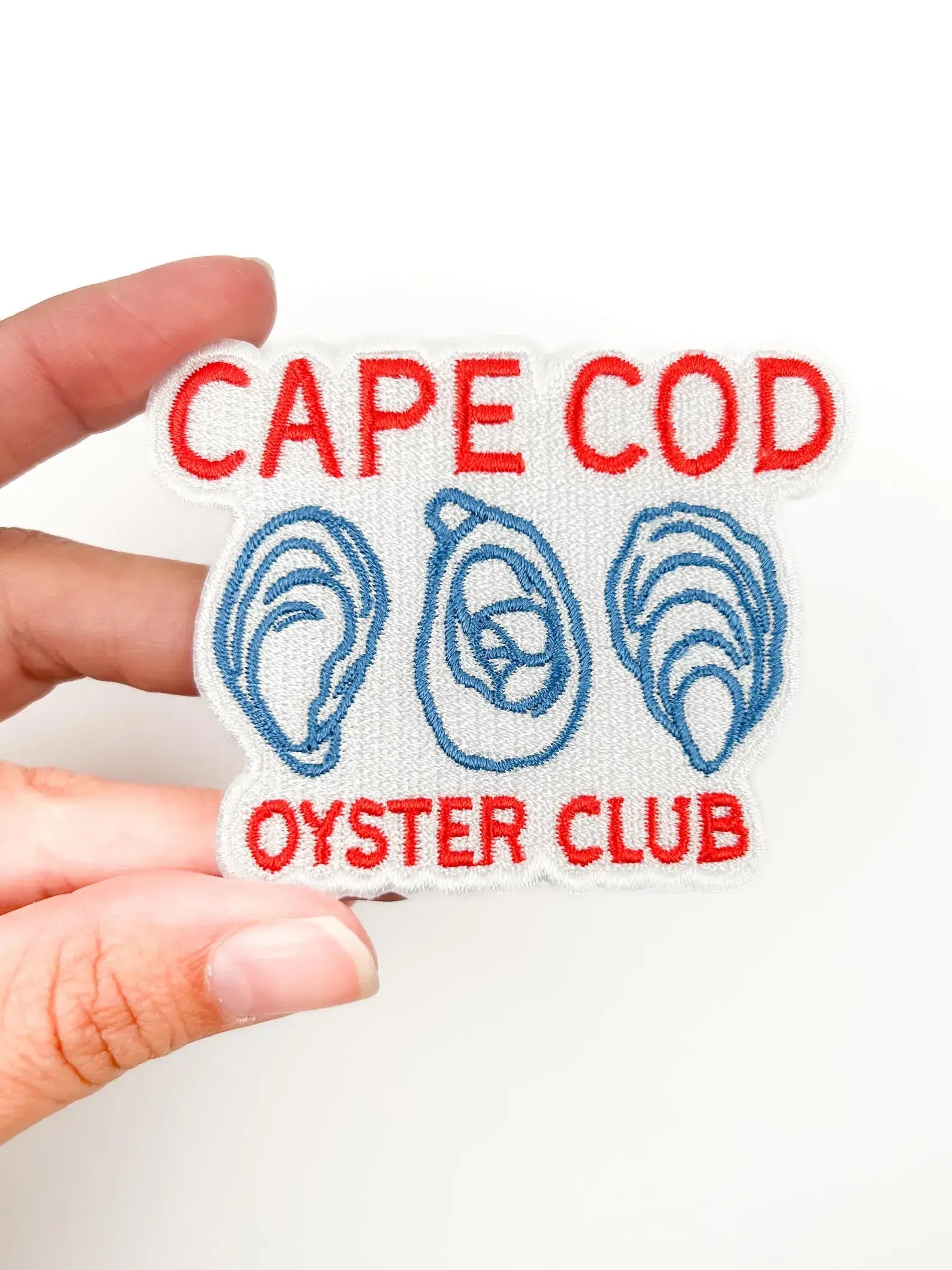 Cape Cod Oyster Club Patch – Coastal Embroidered Iron On