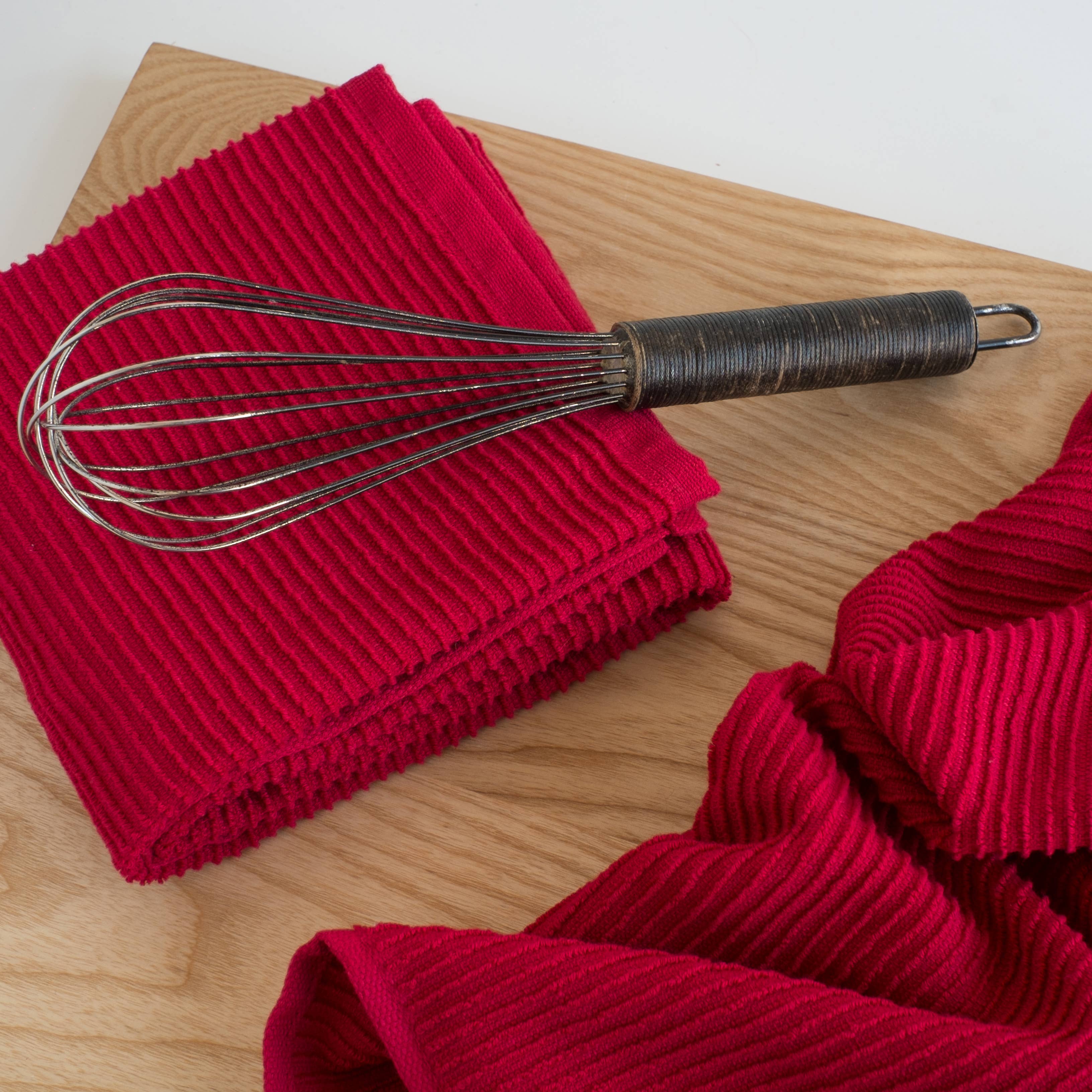 Red Ripple Turkish Cotton Dishtowel