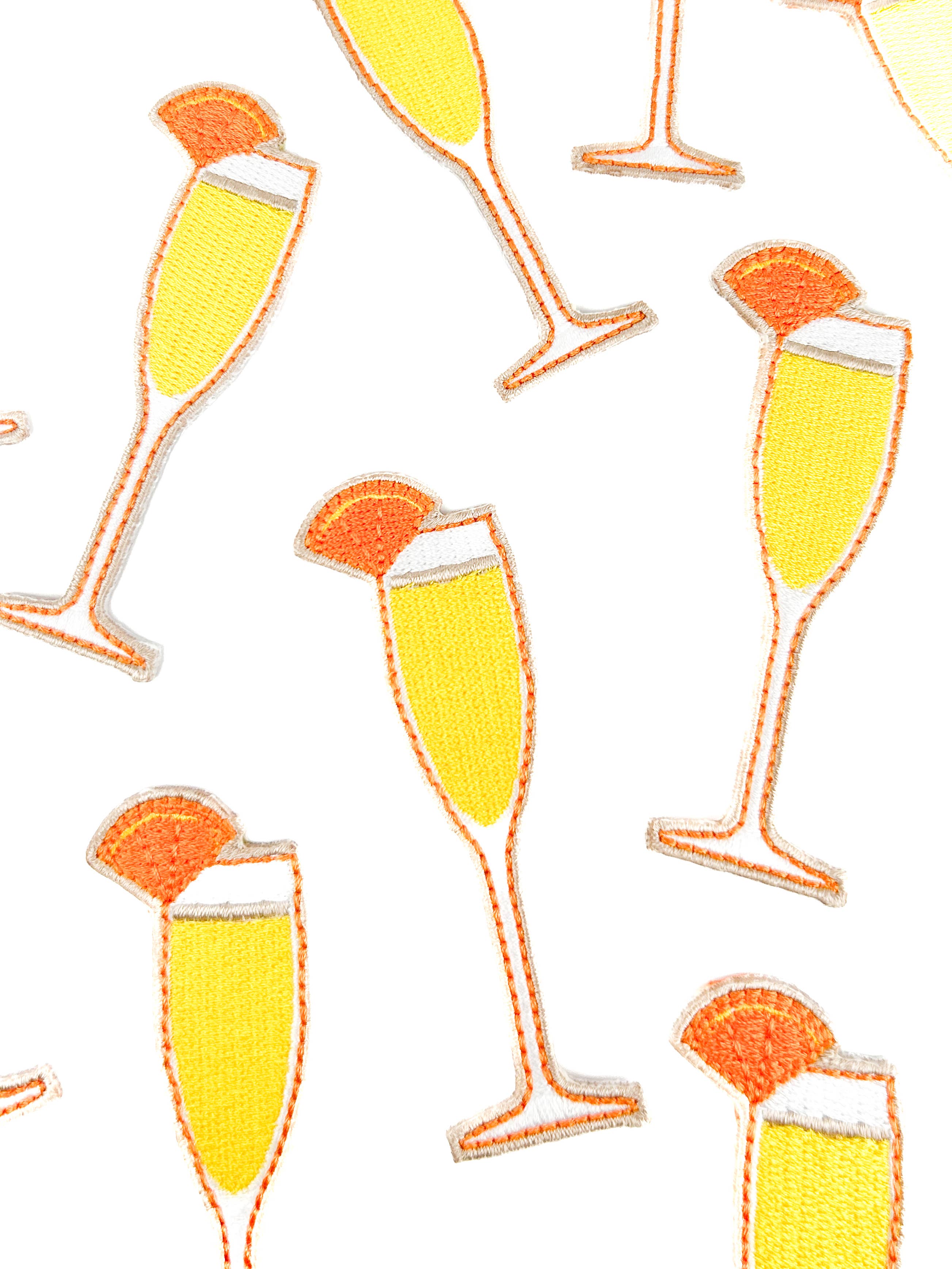 Mimosa Champagne Glass Iron-On Patch