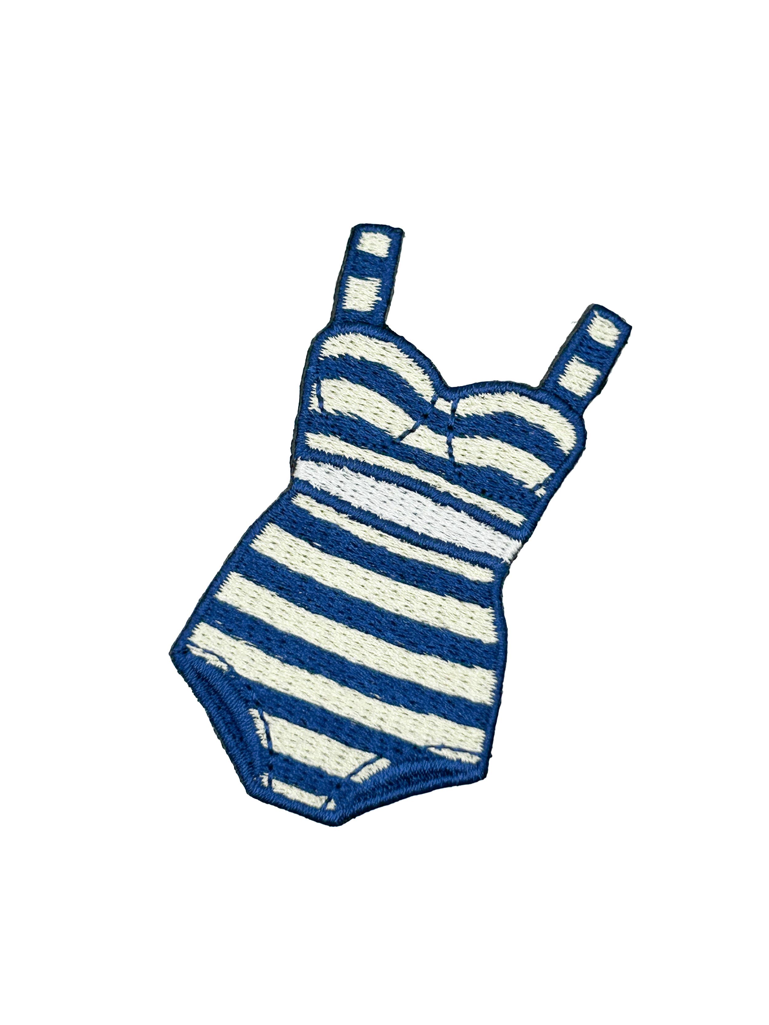 Retro Striped Swimsuit Iron-On Patch