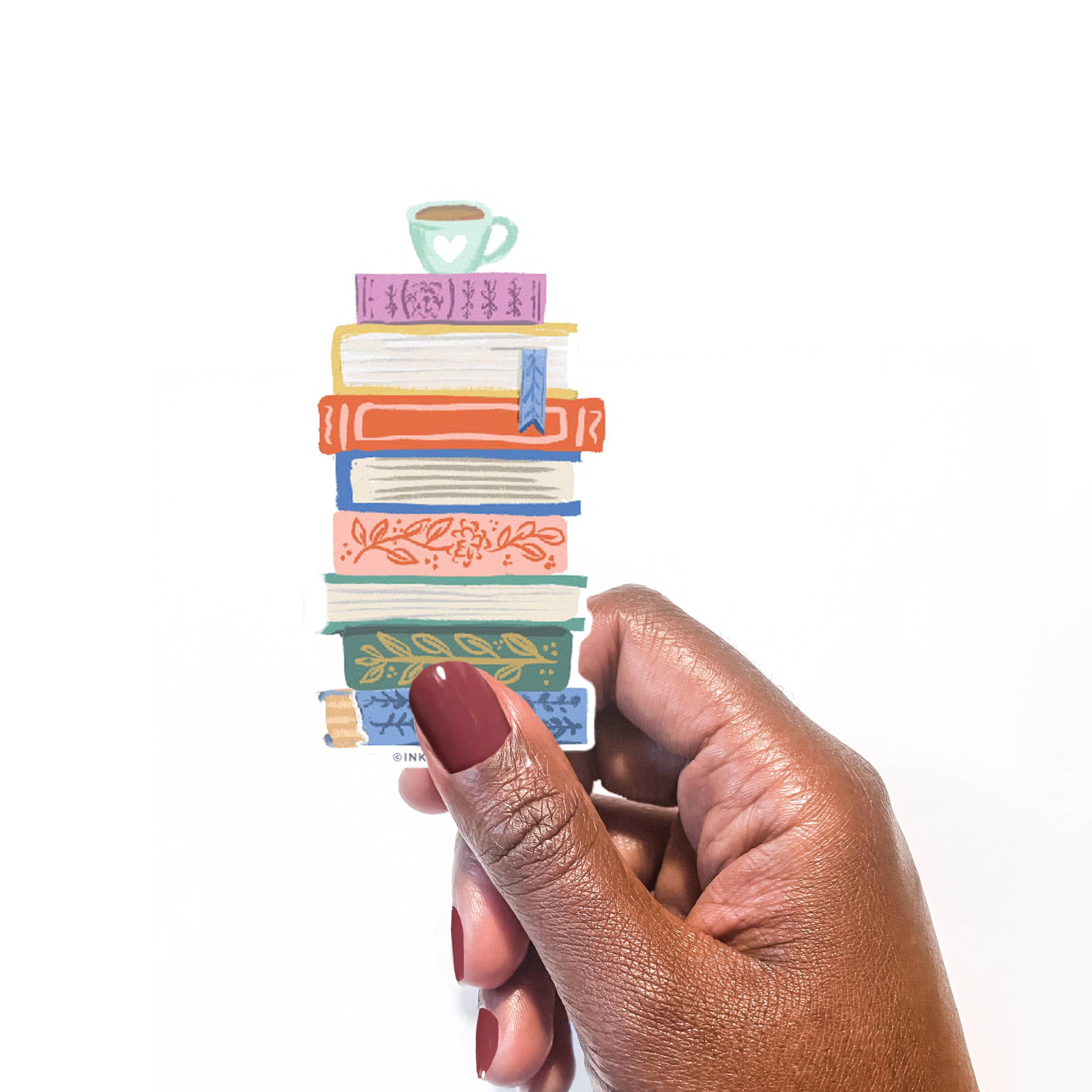 Book Stack Vinyl Sticker