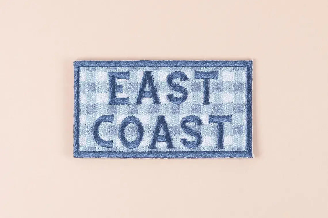 East Coast Blue Gingham Iron-On Patch