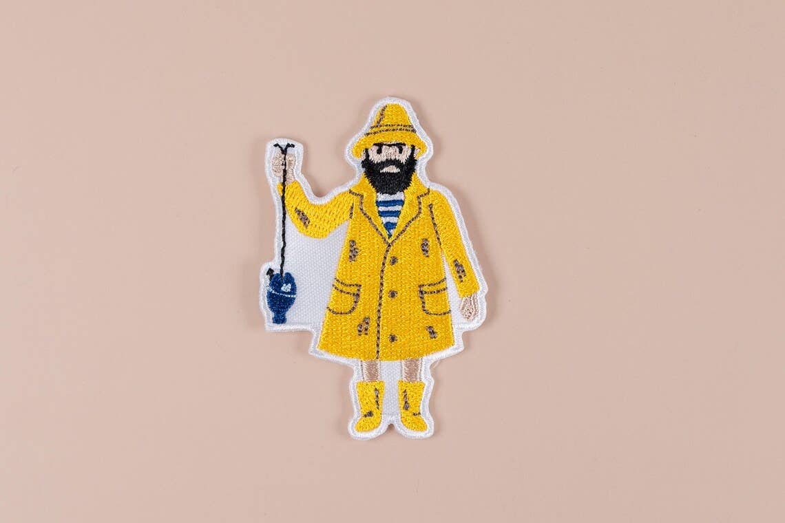 Old Salt Fisherman Iron On Patch