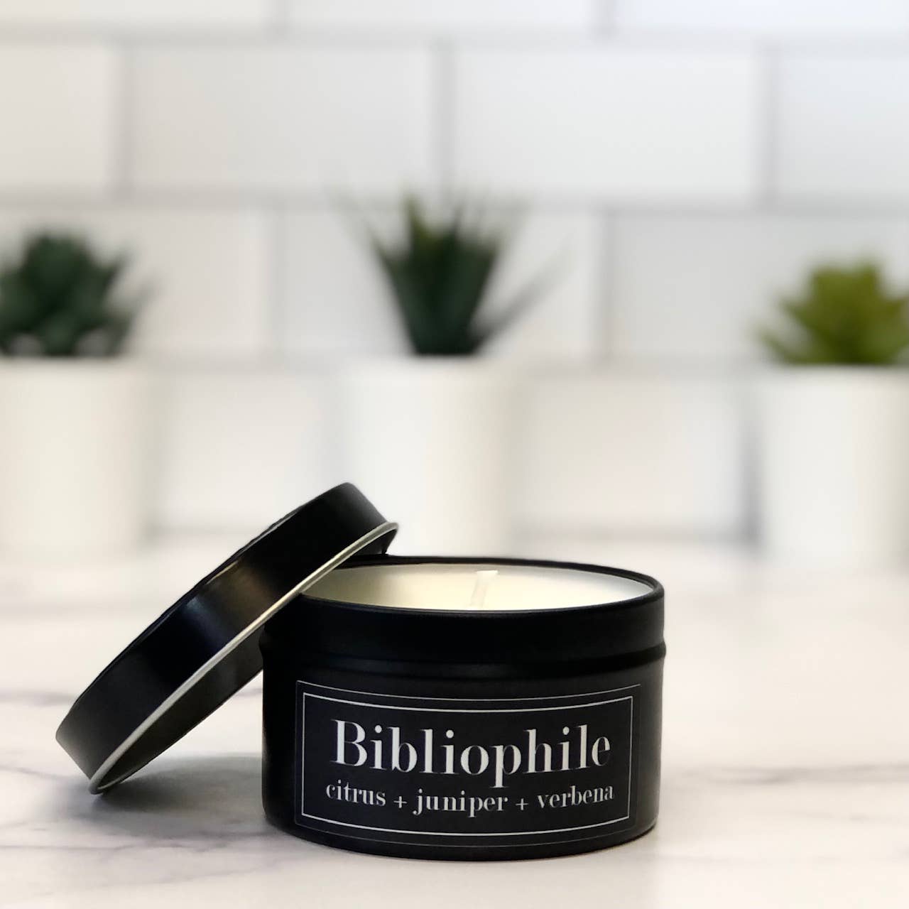 Bibliophile Soy Candle (4 oz) - Lemon + Cardamom + Tobacco