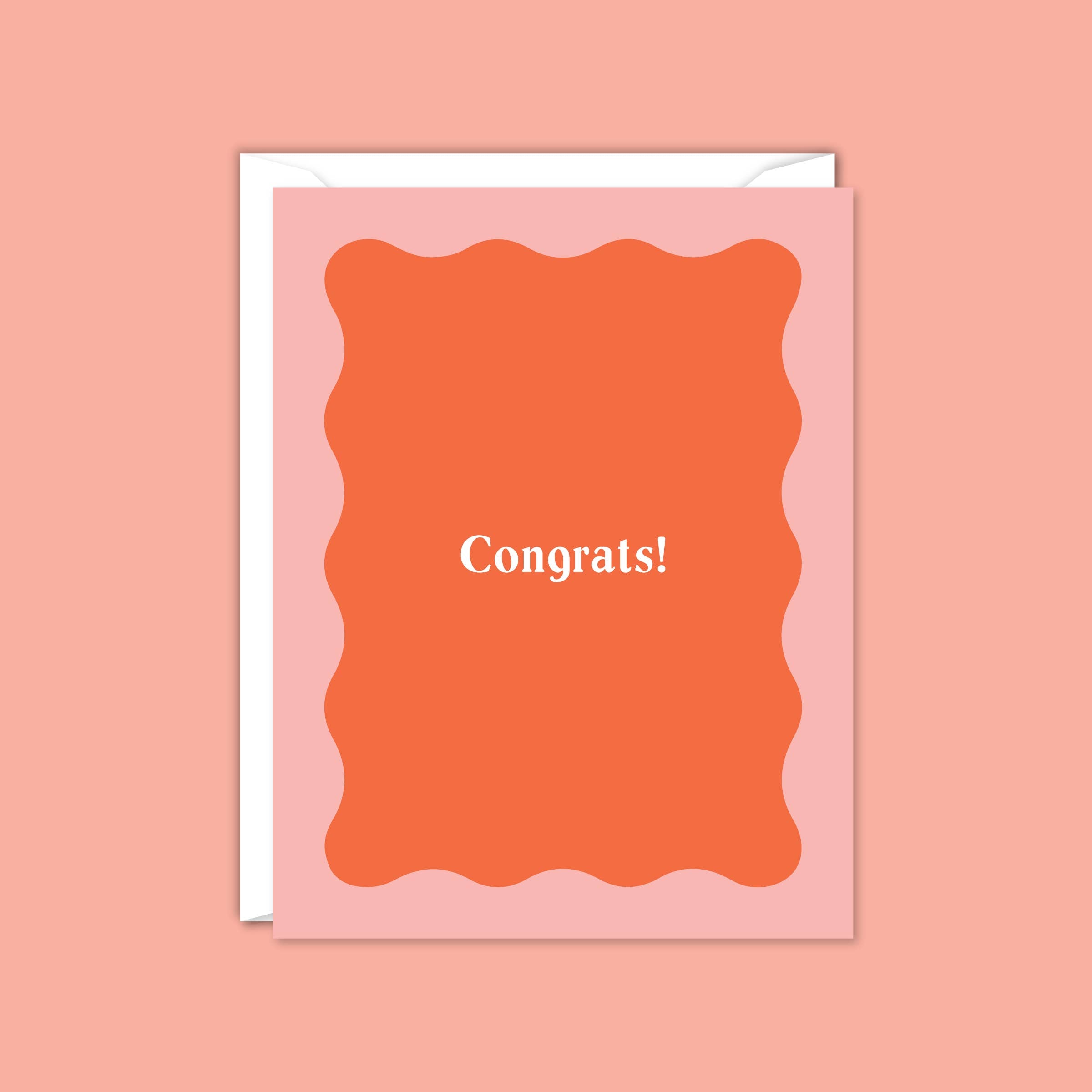 Wavy Frame Congrats Greeting Card
