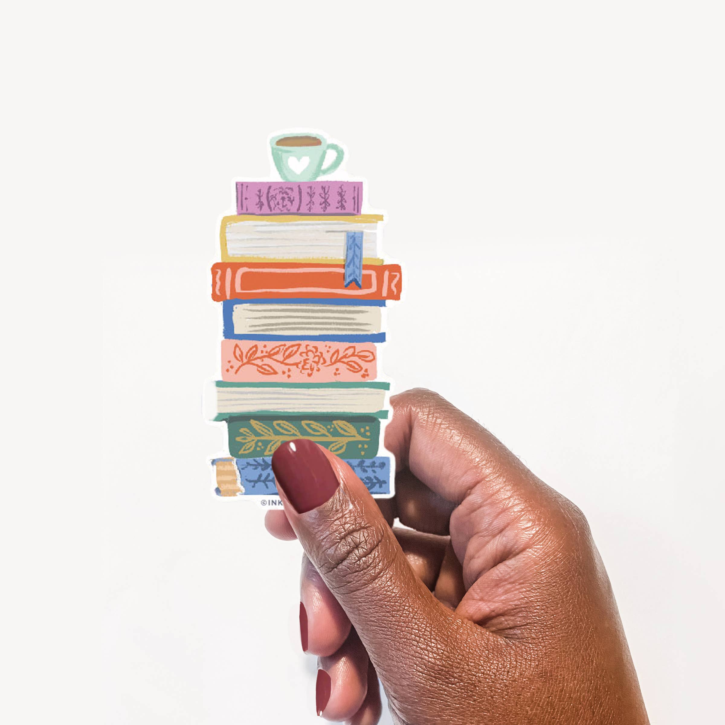 Book Stack Vinyl Sticker