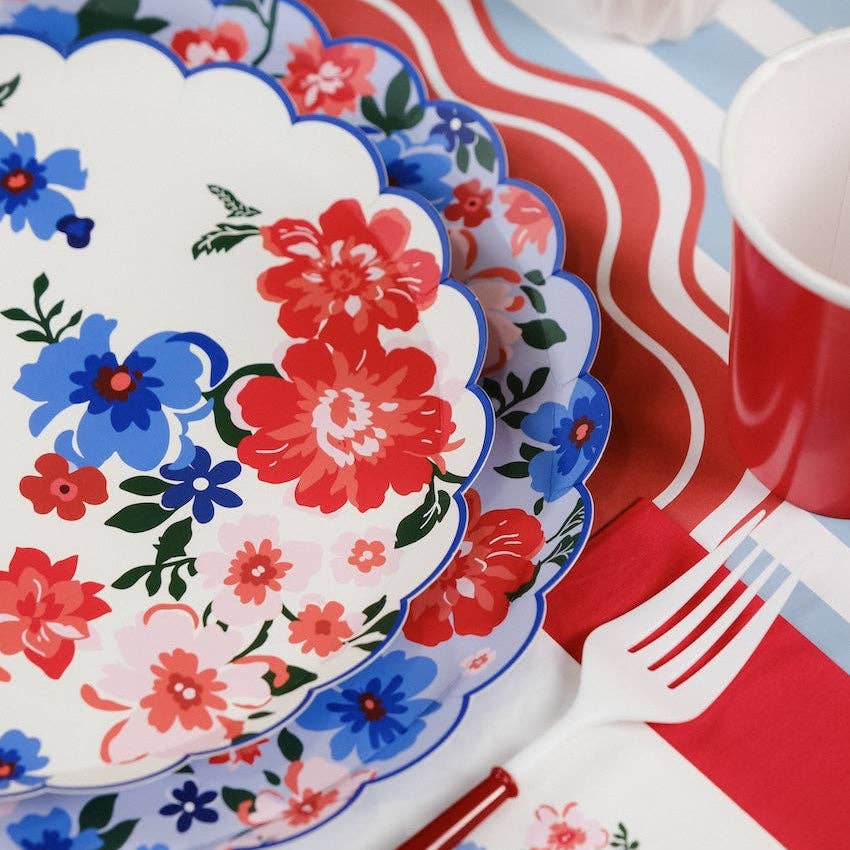 Summer Floral Dessert Plates
