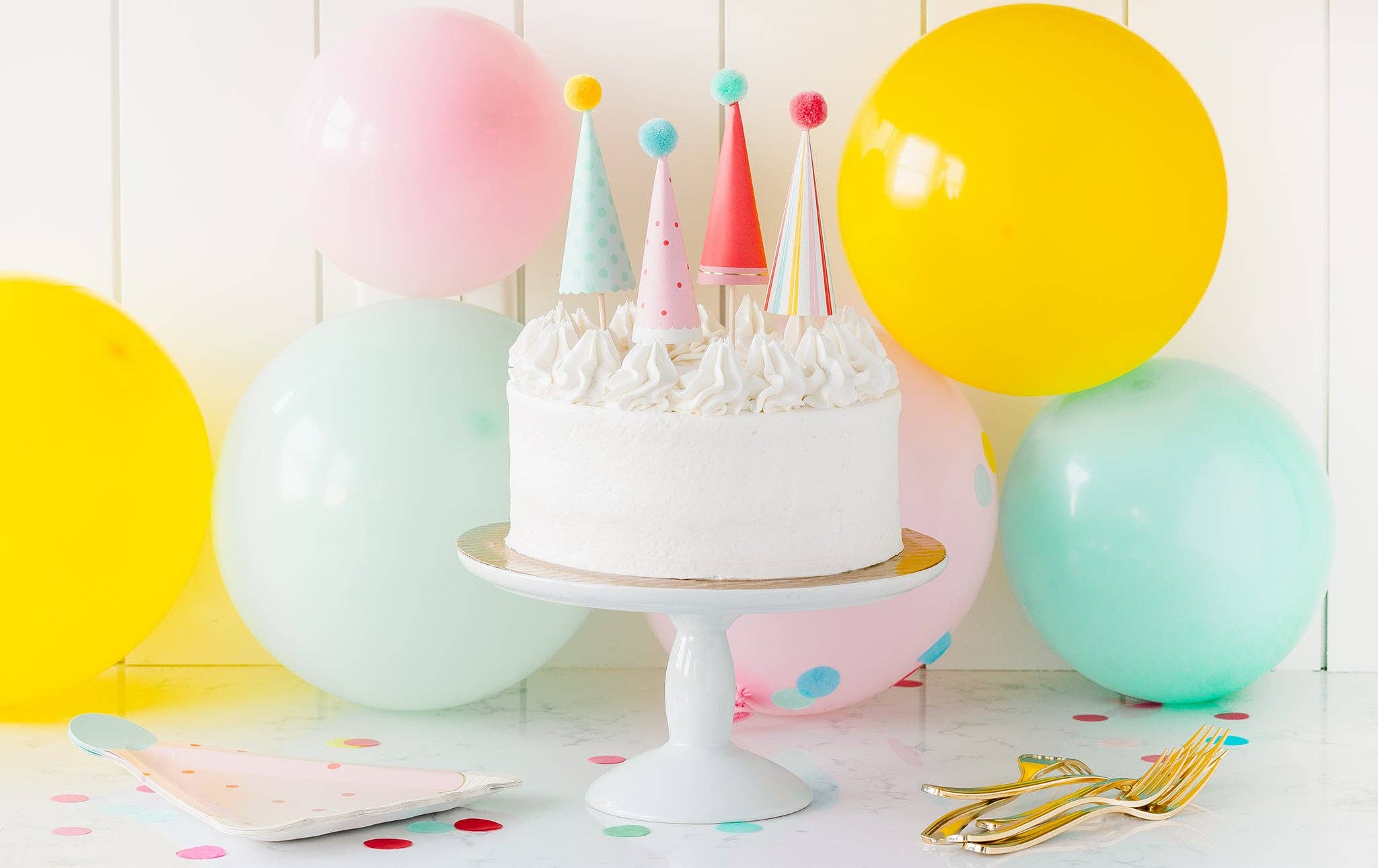 HBD815A - Hip Hip Hooray Cake Toppers