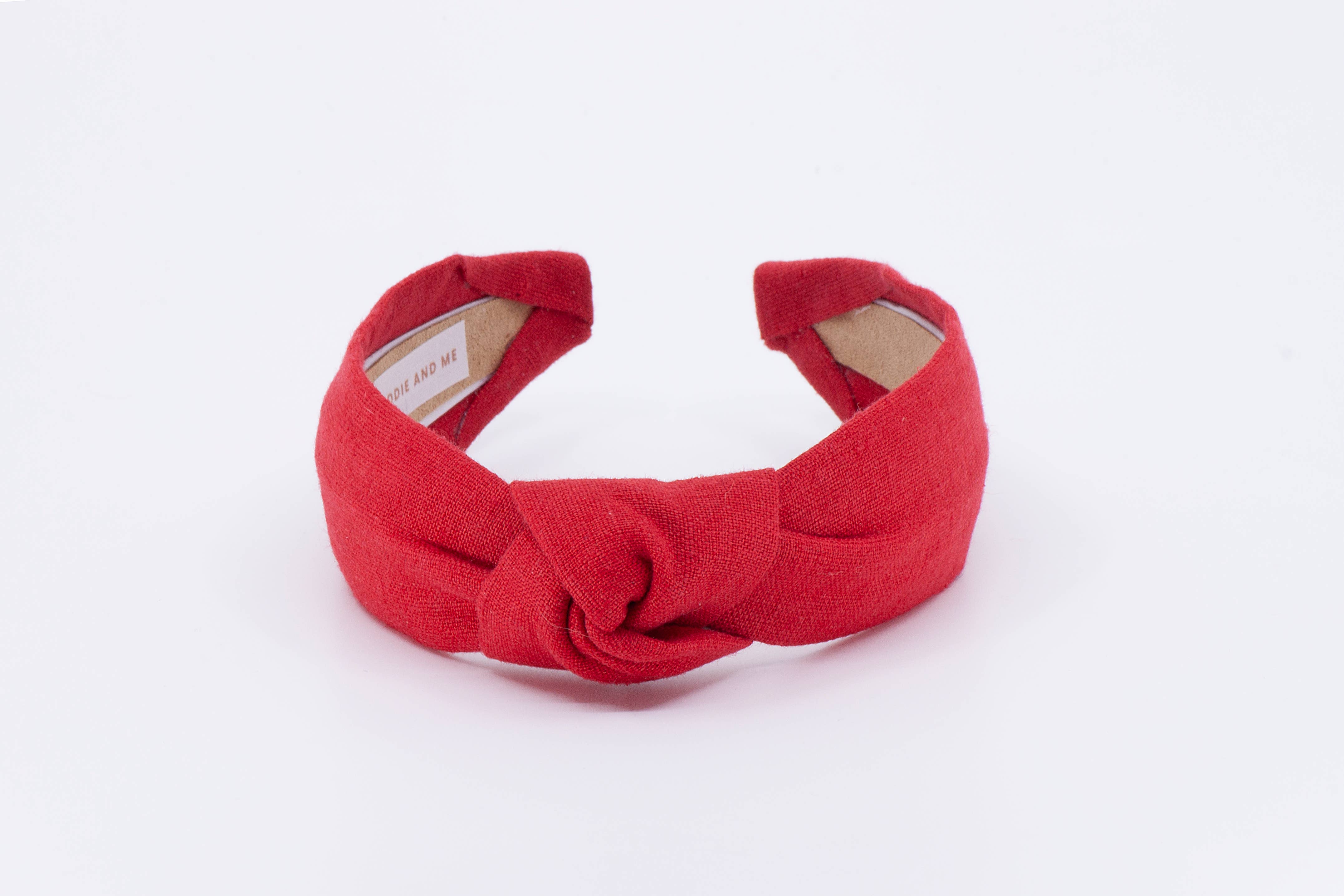 4th of July Red European Linen Comfortable Knotted Headband