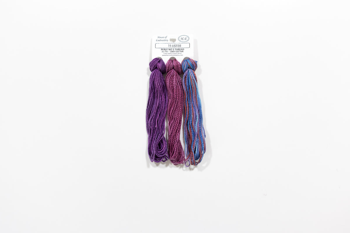 Aster - Cotton Perle #5 Thread Set (3 Mini Skeins)