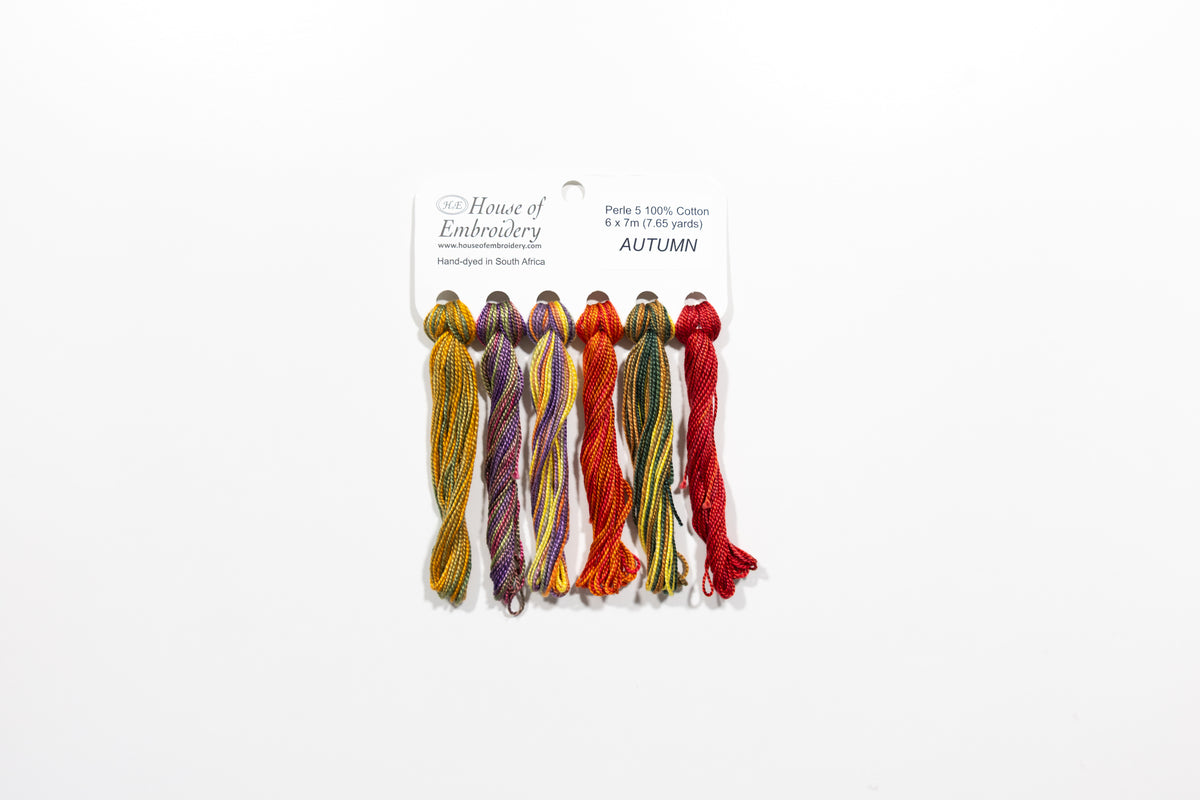 Autumn - Cotton Perle #5 Thread Set (5 Mini Skeins)