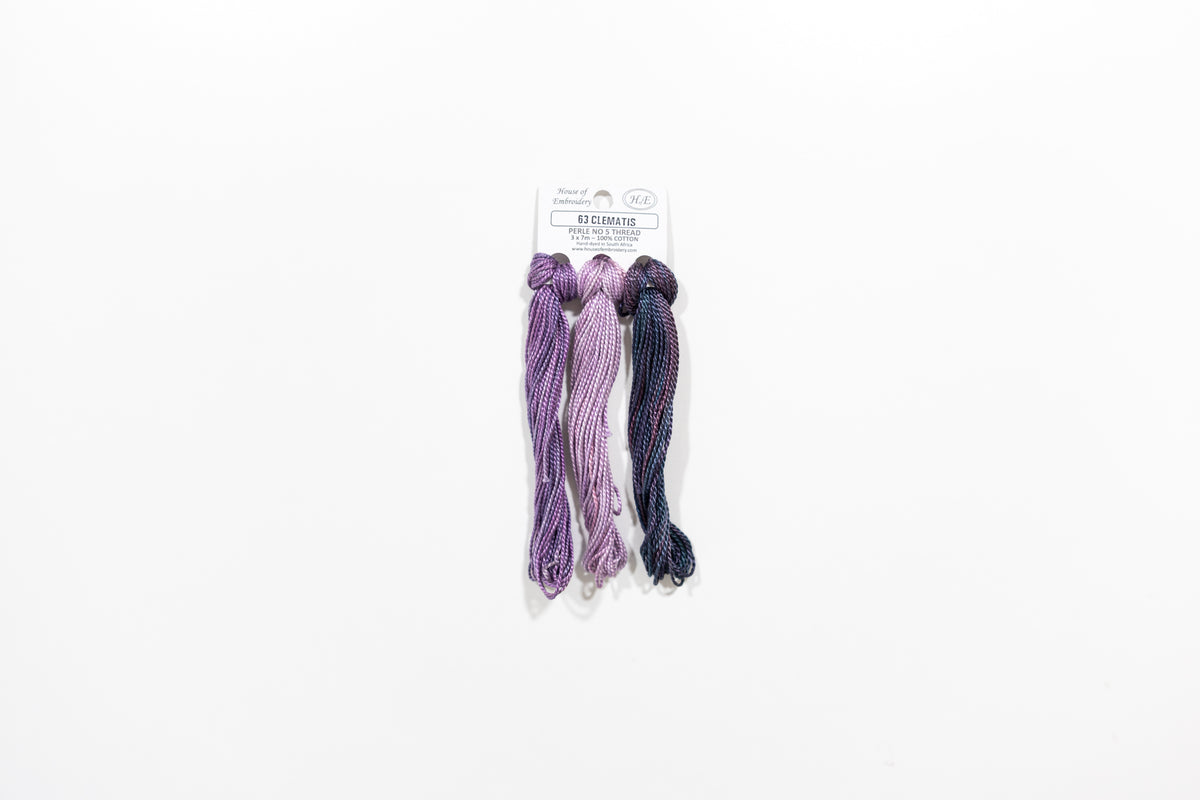 Clematis - Cotton Perle #5 Thread Set (3 Mini Skeins)