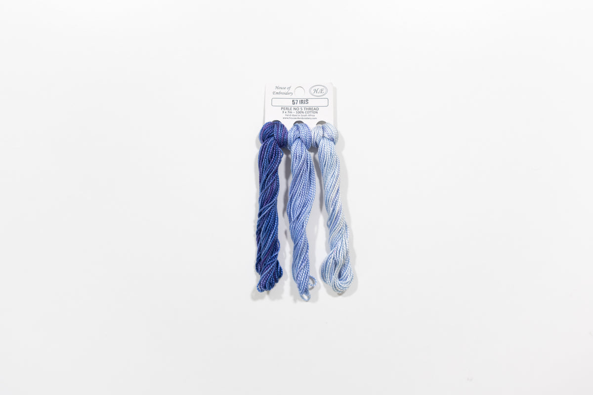 Iris - Cotton Perle #5 Thread Set (3 Mini Skeins)