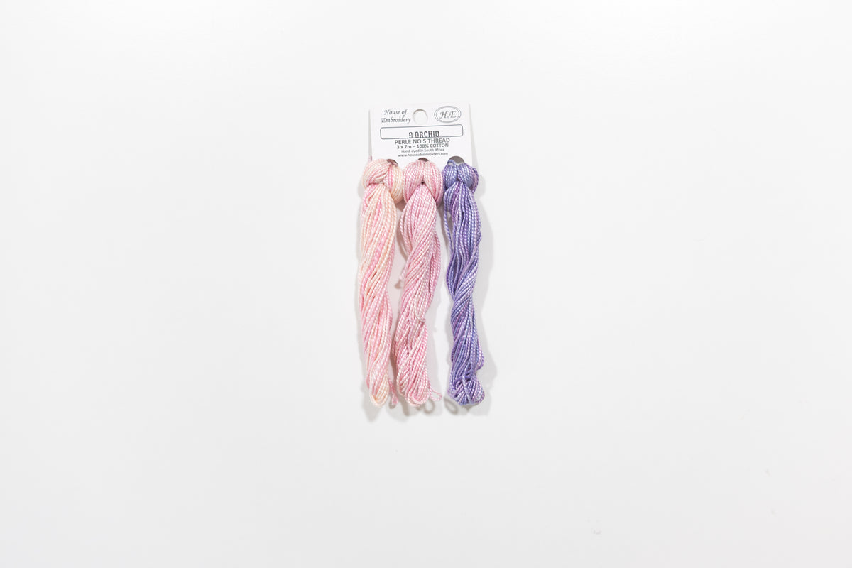 Orchid - Cotton Perle #5 Thread Set (3 Mini Skeins)