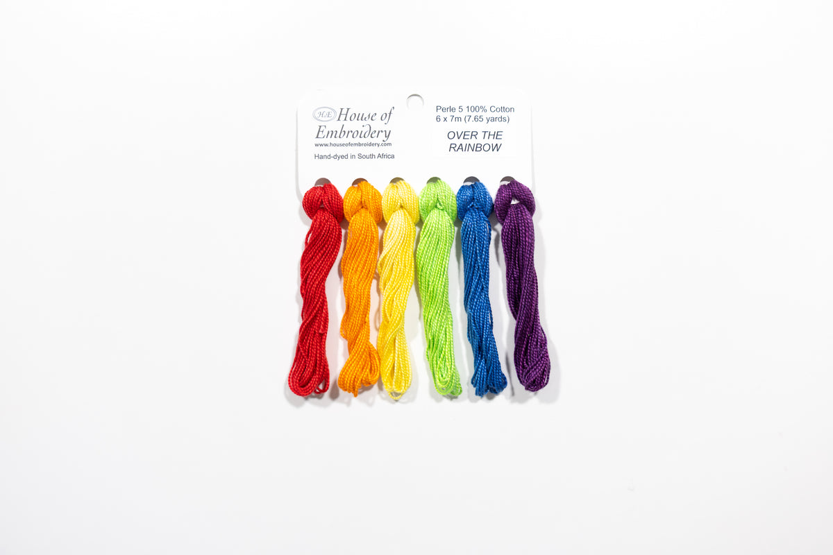 Over the Rainbow - Cotton Perle #5 Thread Set (5 Mini Skeins)