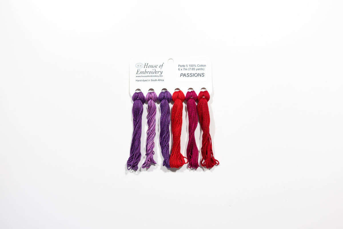 Passions - Cotton Perle #5 Thread Set (5 Mini Skeins)