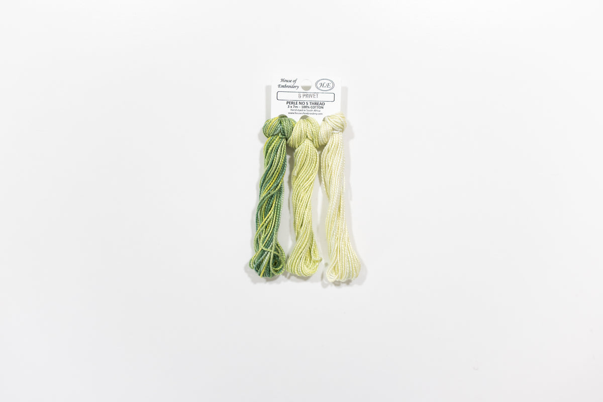 Privet - Cotton Perle #5 Thread Set (3 Mini Skeins)