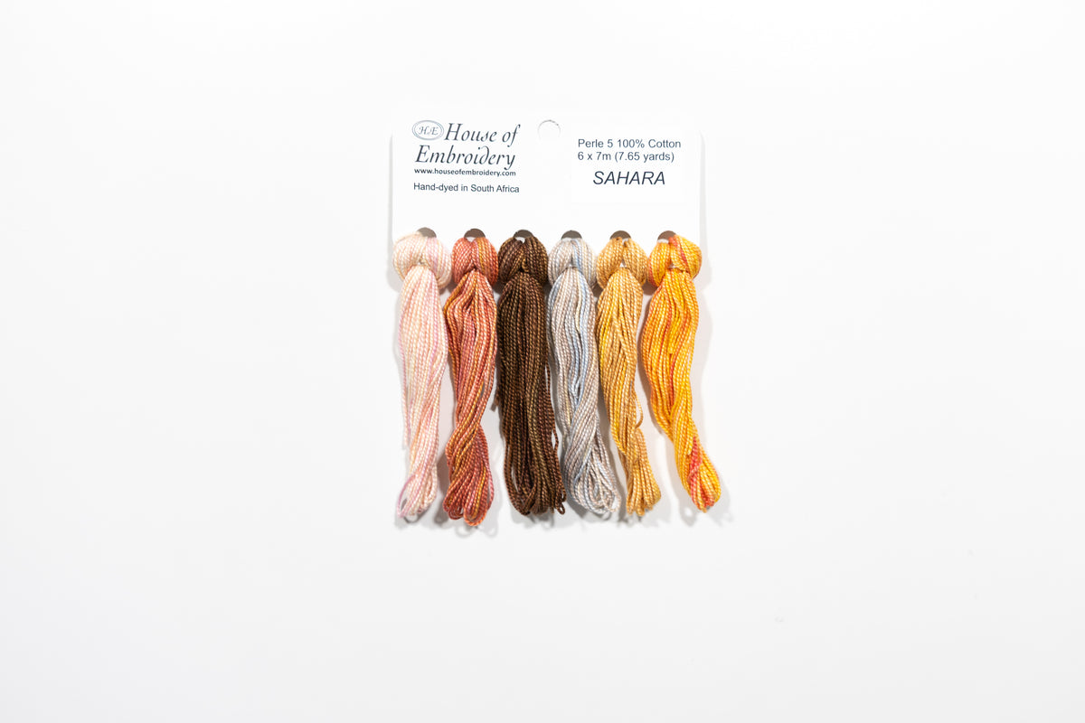 Sahara - Cotton Perle #5 Thread Set (5 Mini Skeins)