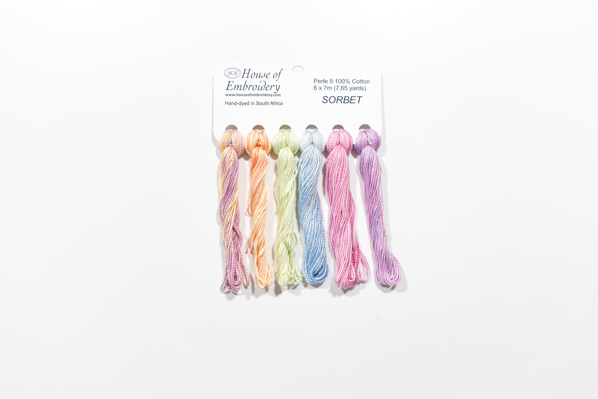 Sorbet - Cotton Perle #5 Thread Set (5 Mini Skeins)