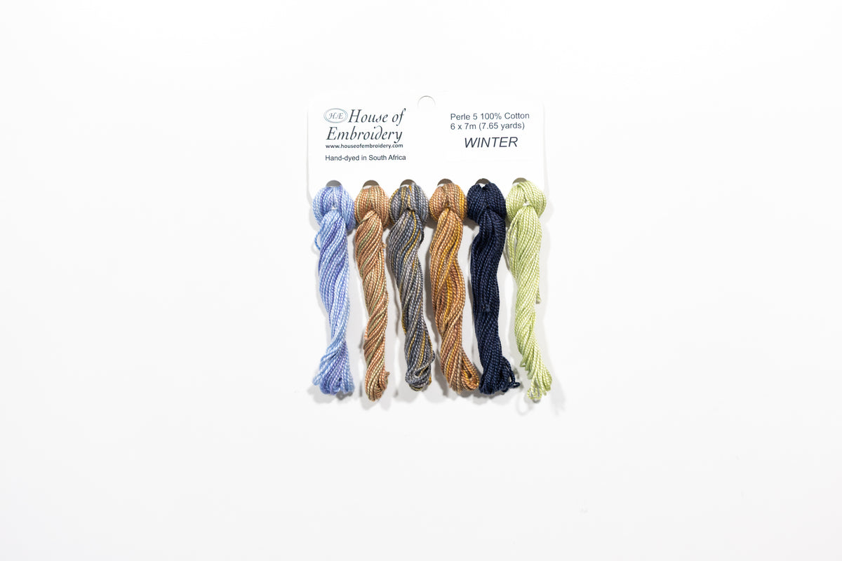 Winter - Cotton Perle #5 Thread Set (5 Mini Skeins)