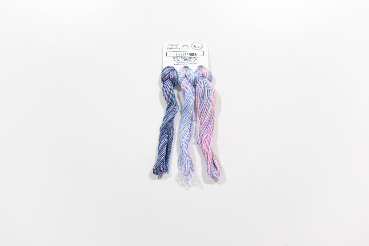 Hydrangea - Cotton Perle #5 Thread Set (3 Mini Skeins)