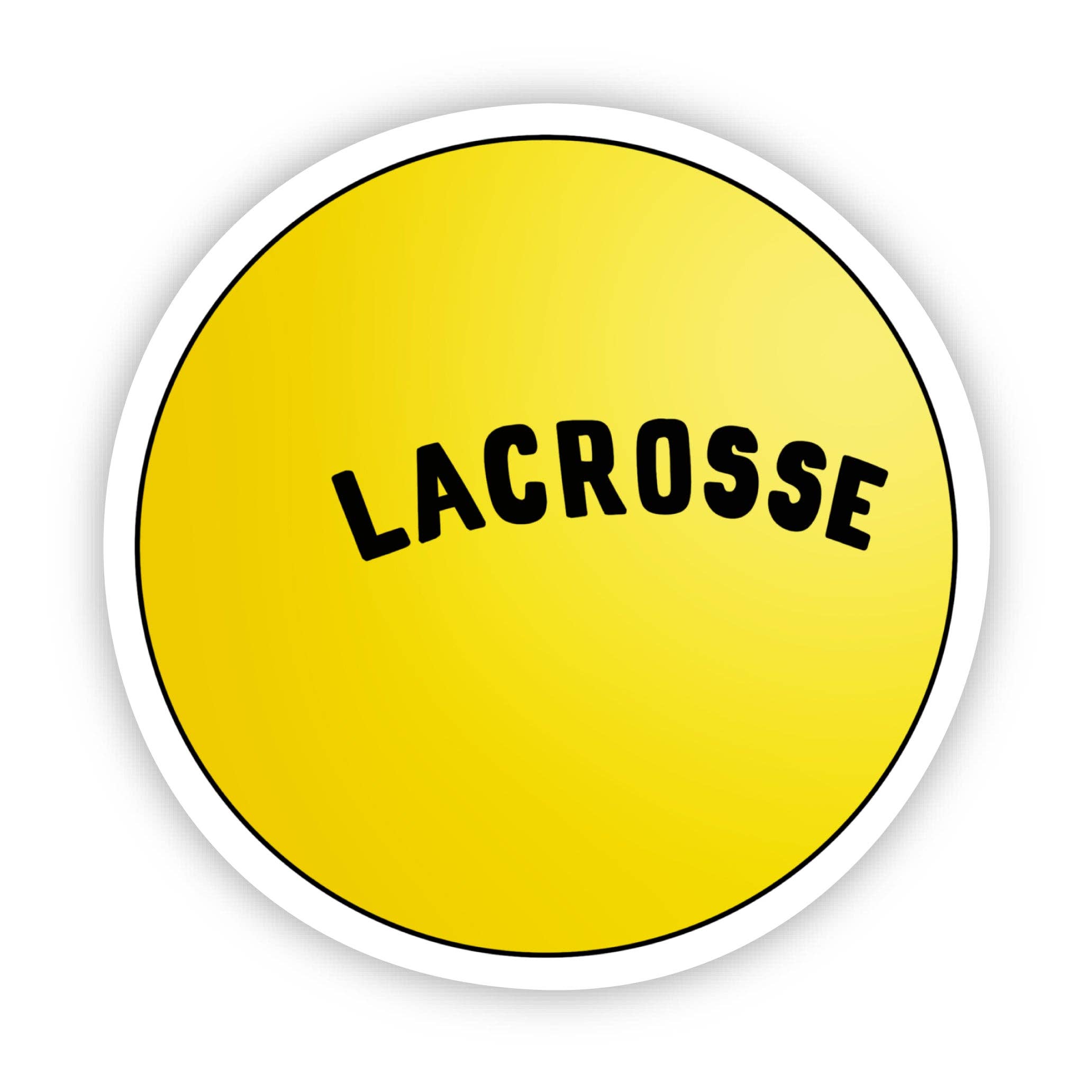 Yellow Lacrosse Ball Sticker