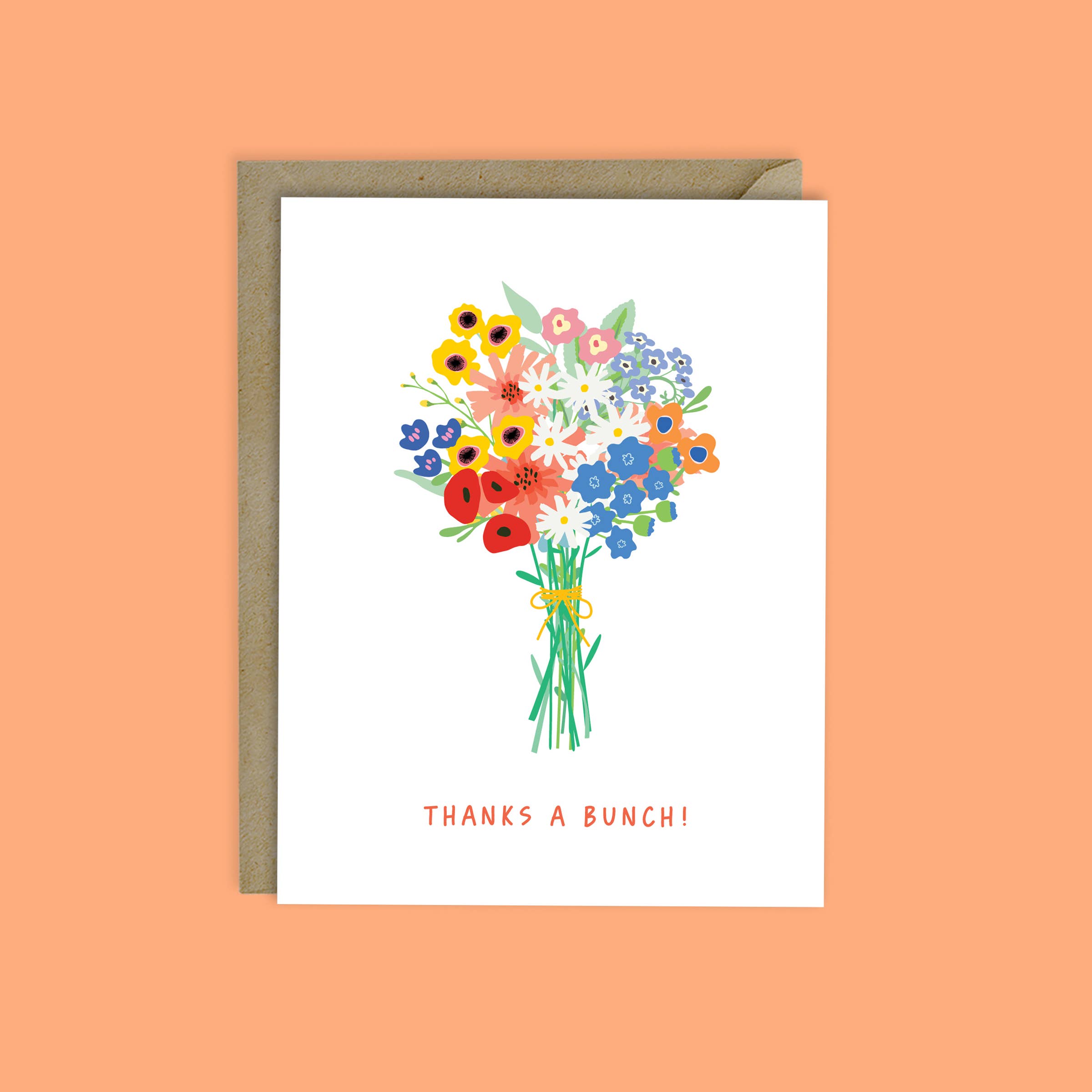 Thanks a Bunch Wildflower Bouquet Card