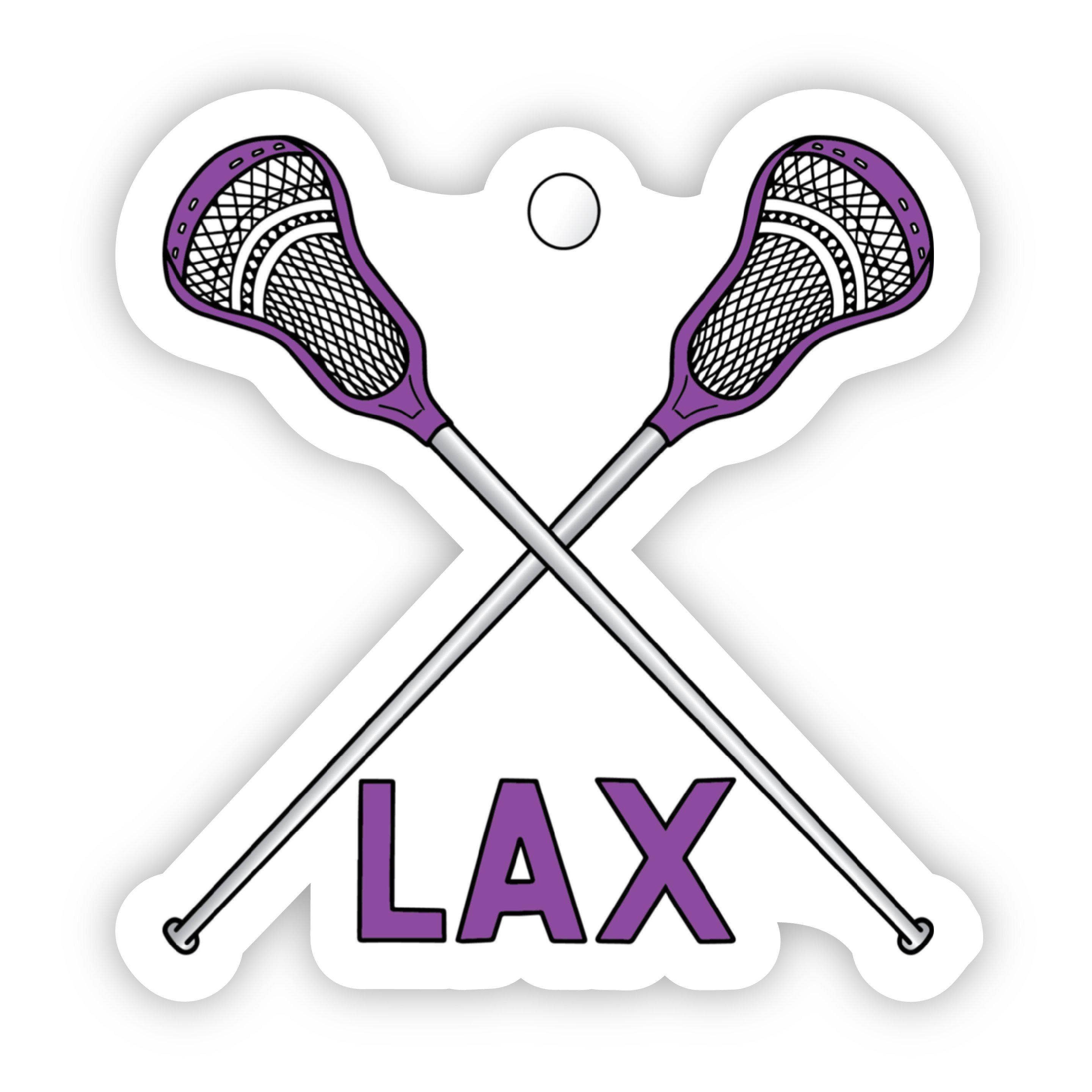 Purple LAX Lacrosse Sticker