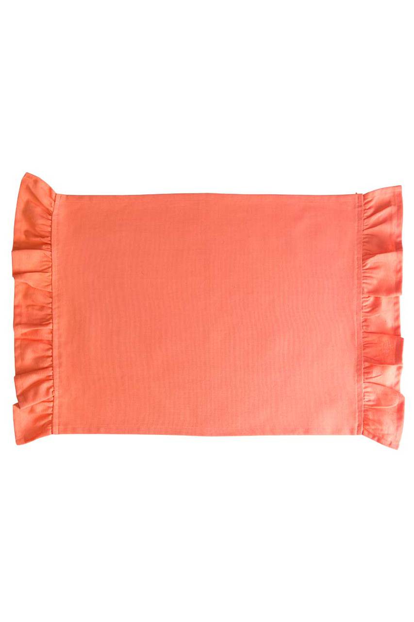 Persimmon Peach Ruffle Placemats