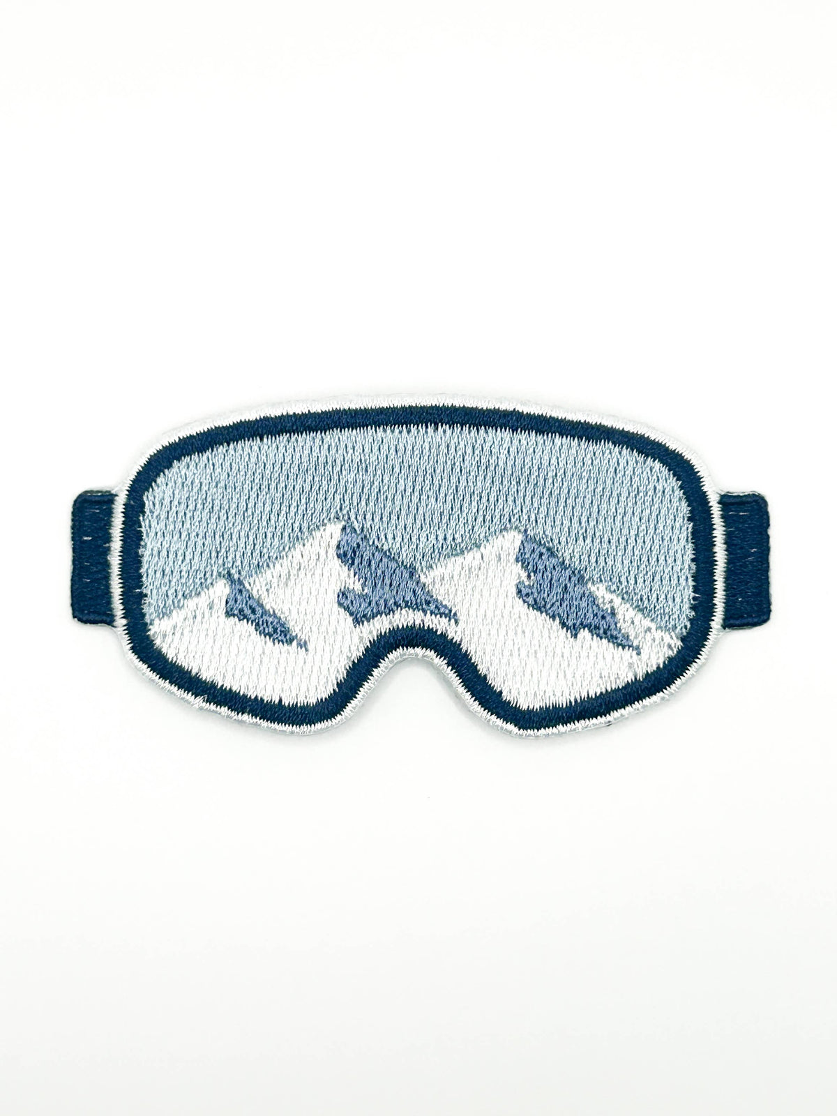 Ski Goggles with Mountains Embroidered Iron-On Patch Snow