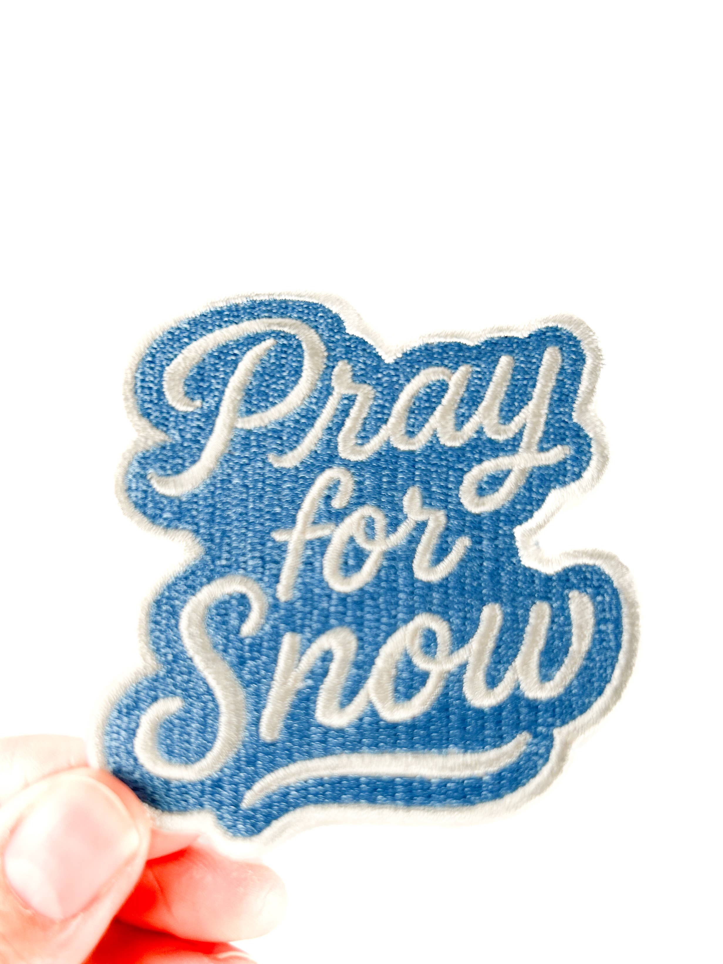 Pray for Snow Iron-On Patch