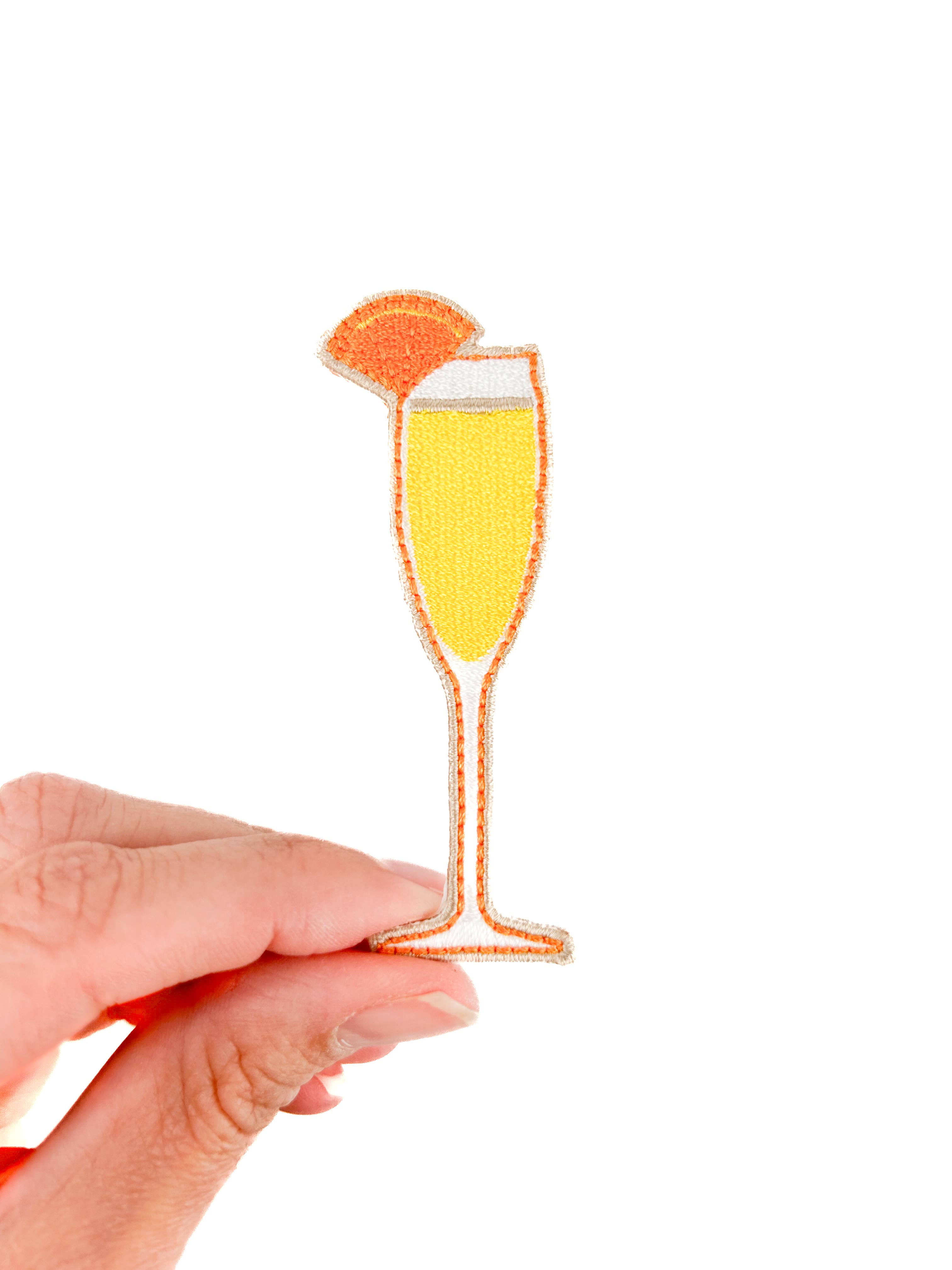 Mimosa Champagne Glass Iron-On Patch