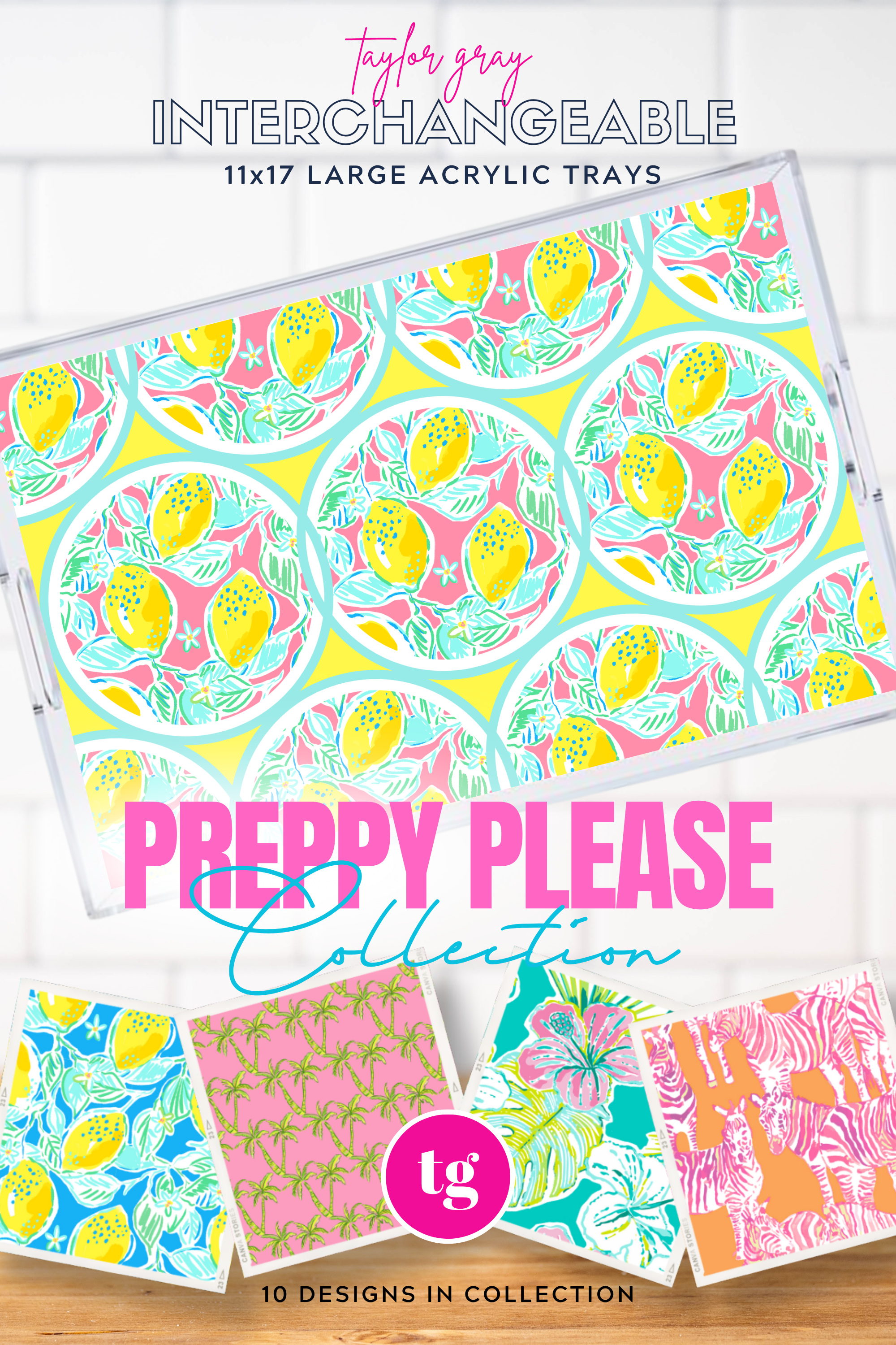 Preppy Please Tray Inserts Vol 1 - 11 x 17, set of 10