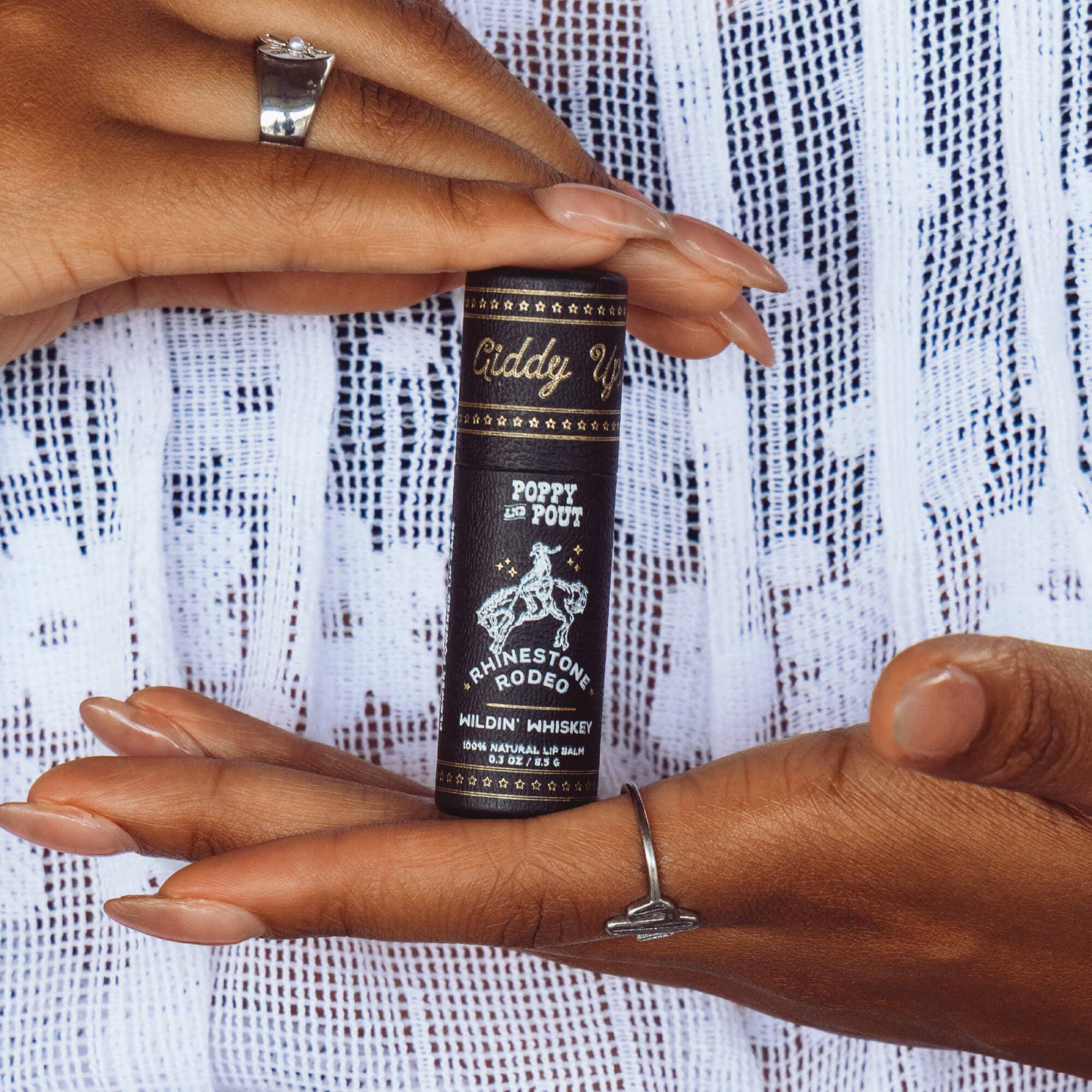 Wildin' Whiskey Rhinestone Rodeo Lip Balm