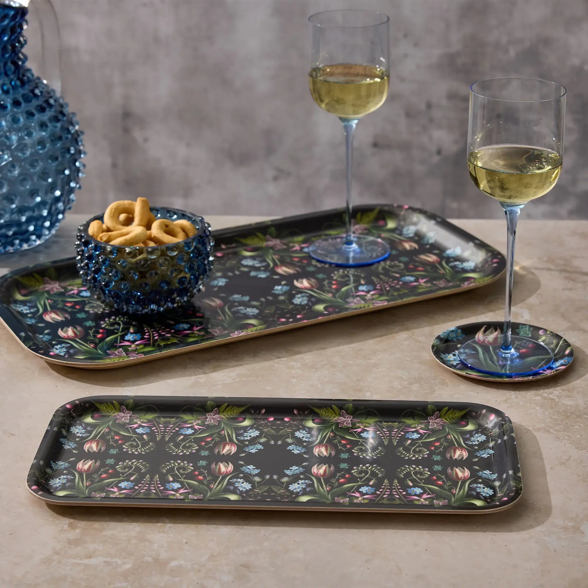 Forget-Me-Nots Round Tray