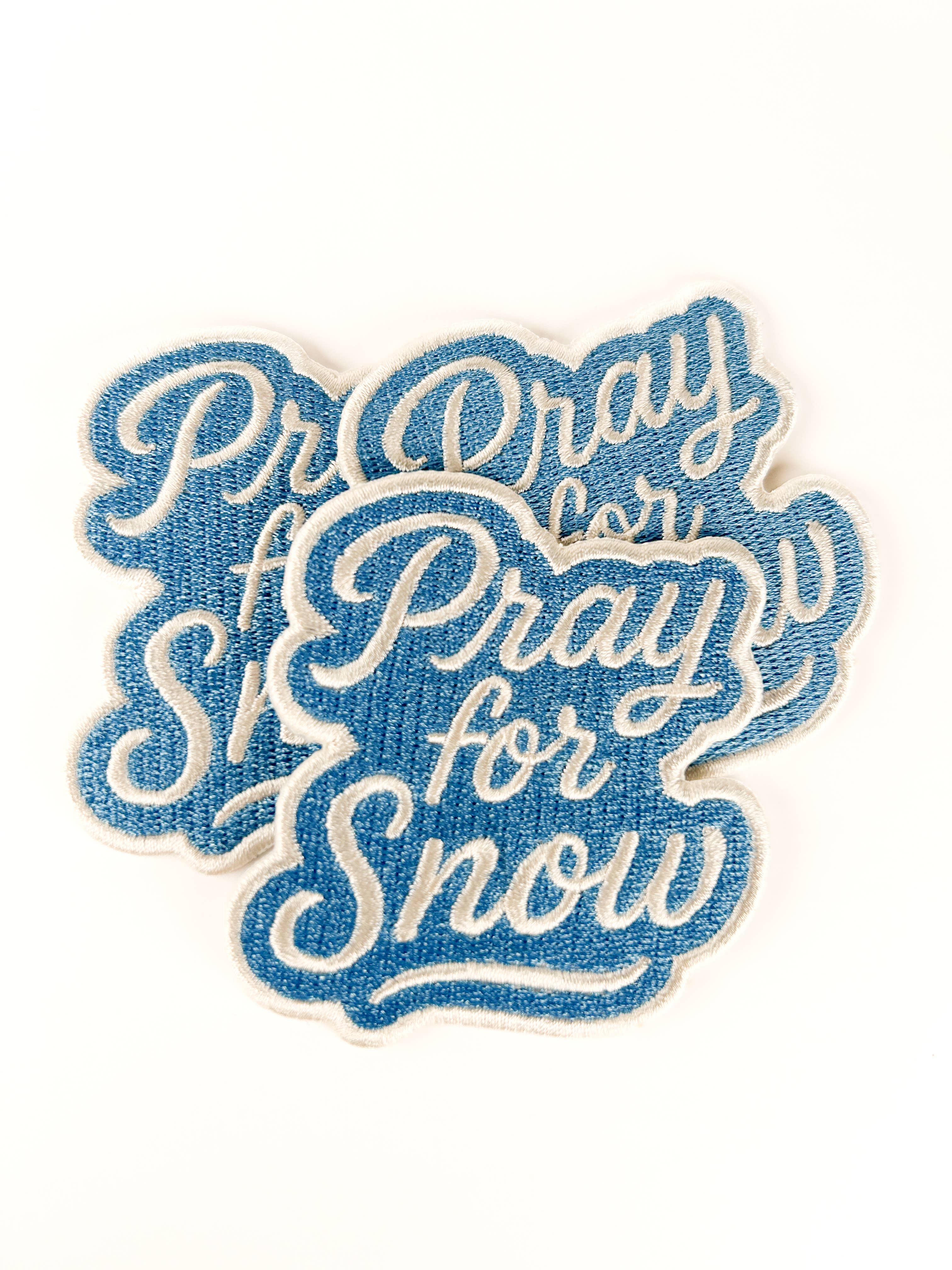 Pray for Snow Iron-On Patch