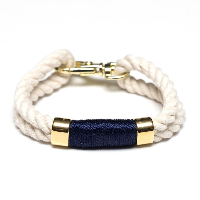 Tremont Bracelet - Ivory, Navy and Gold