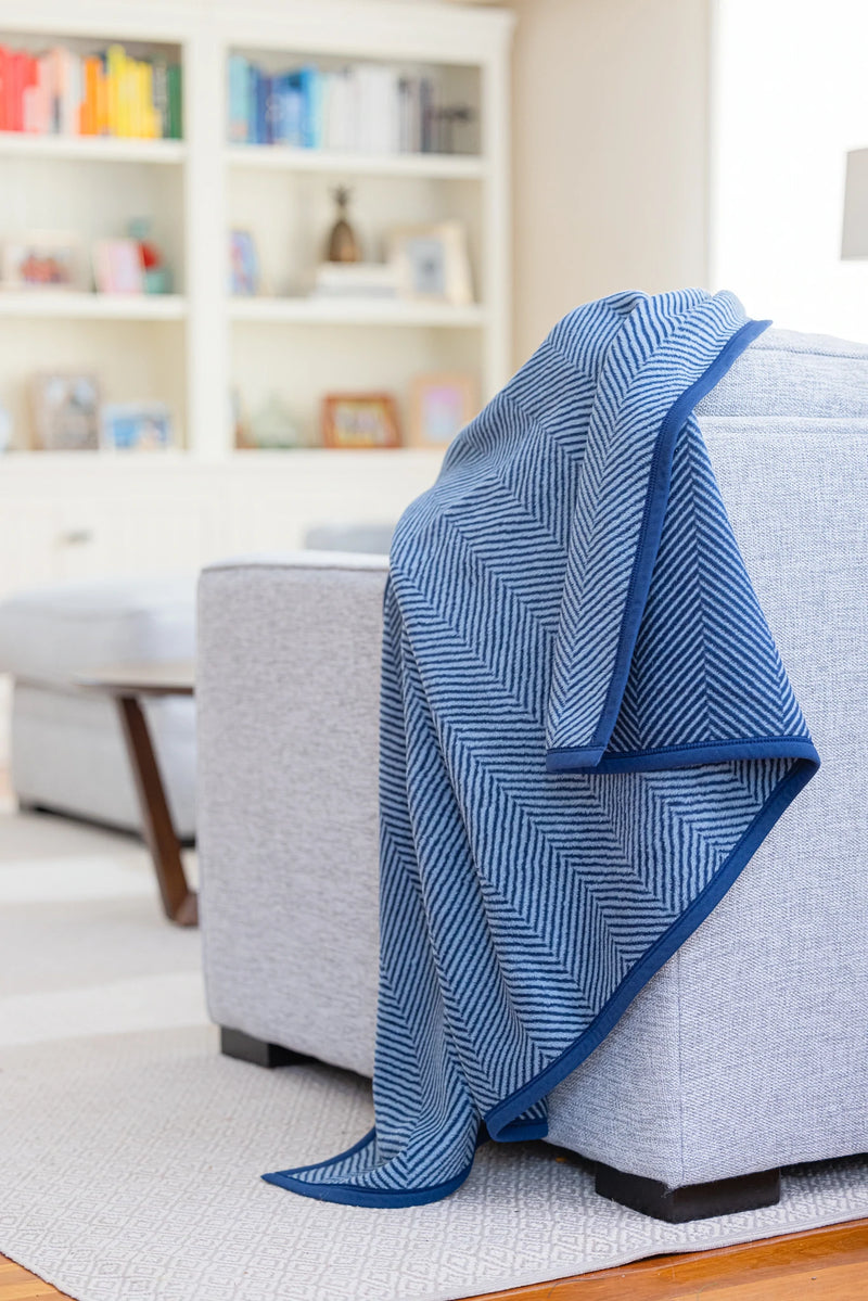 Harborview Herringbone Navy Chappy Wrap