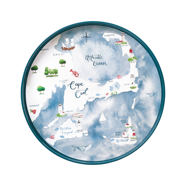 Cape And Islands Round Tray