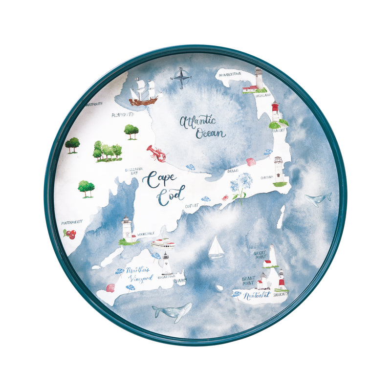 Cape And Islands Round Tray