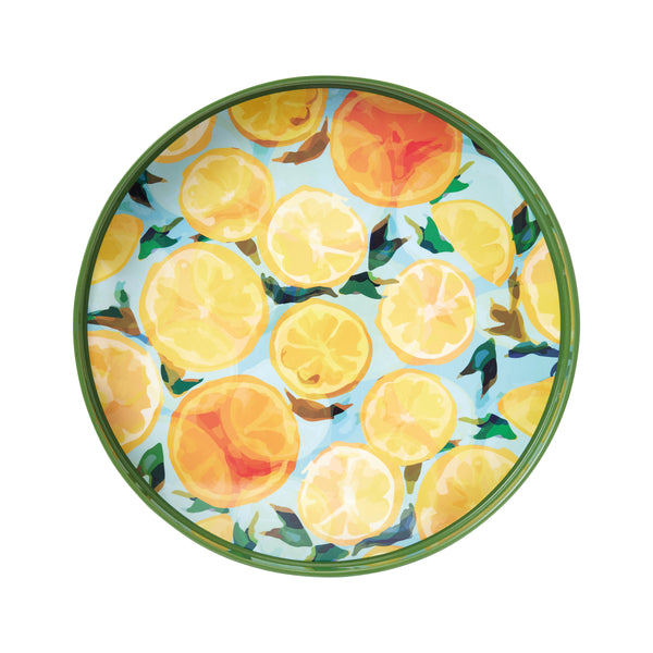 Lemon Slices Round Tray